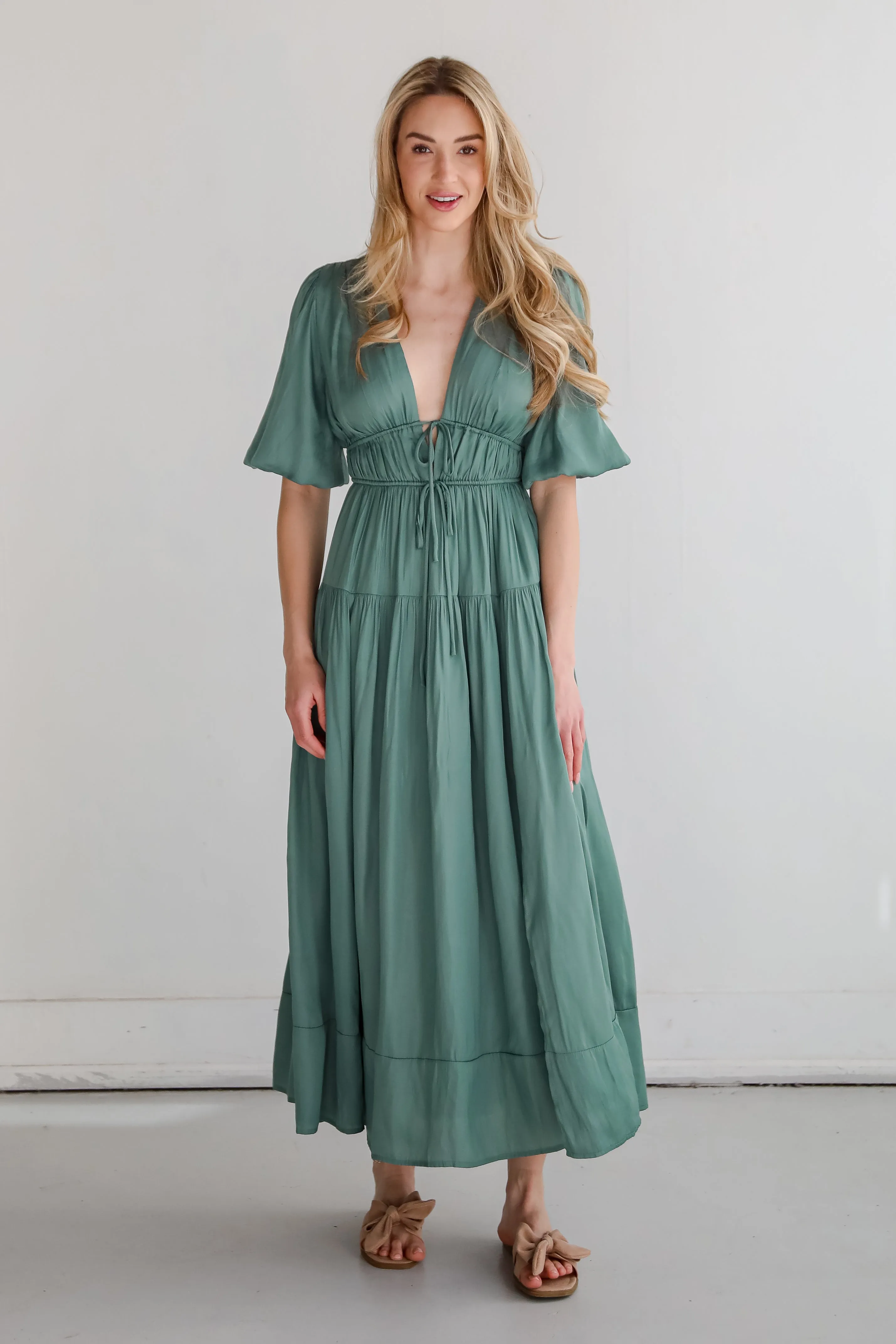 Angelic Approach Sage Maxi Dress