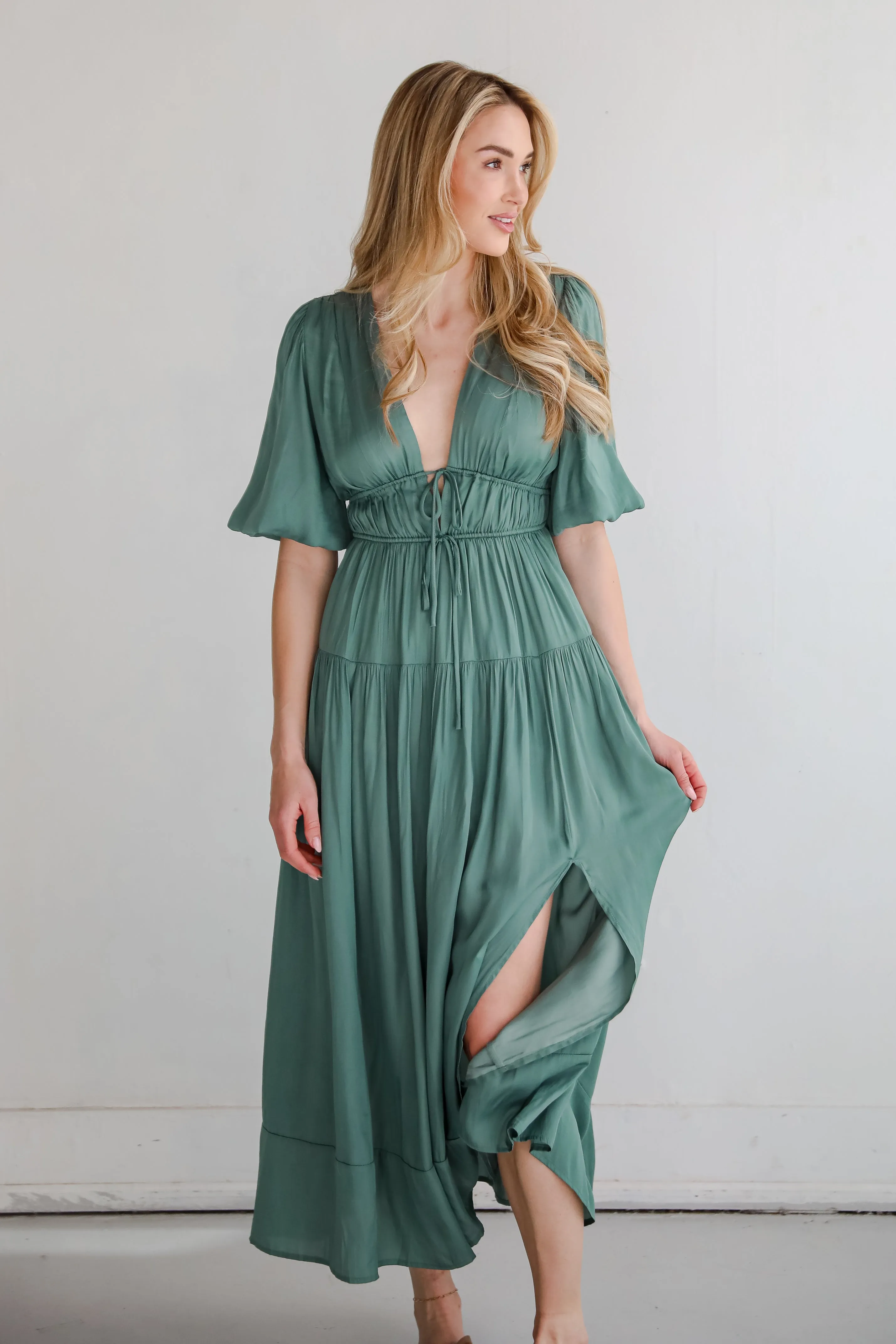 Angelic Approach Sage Maxi Dress