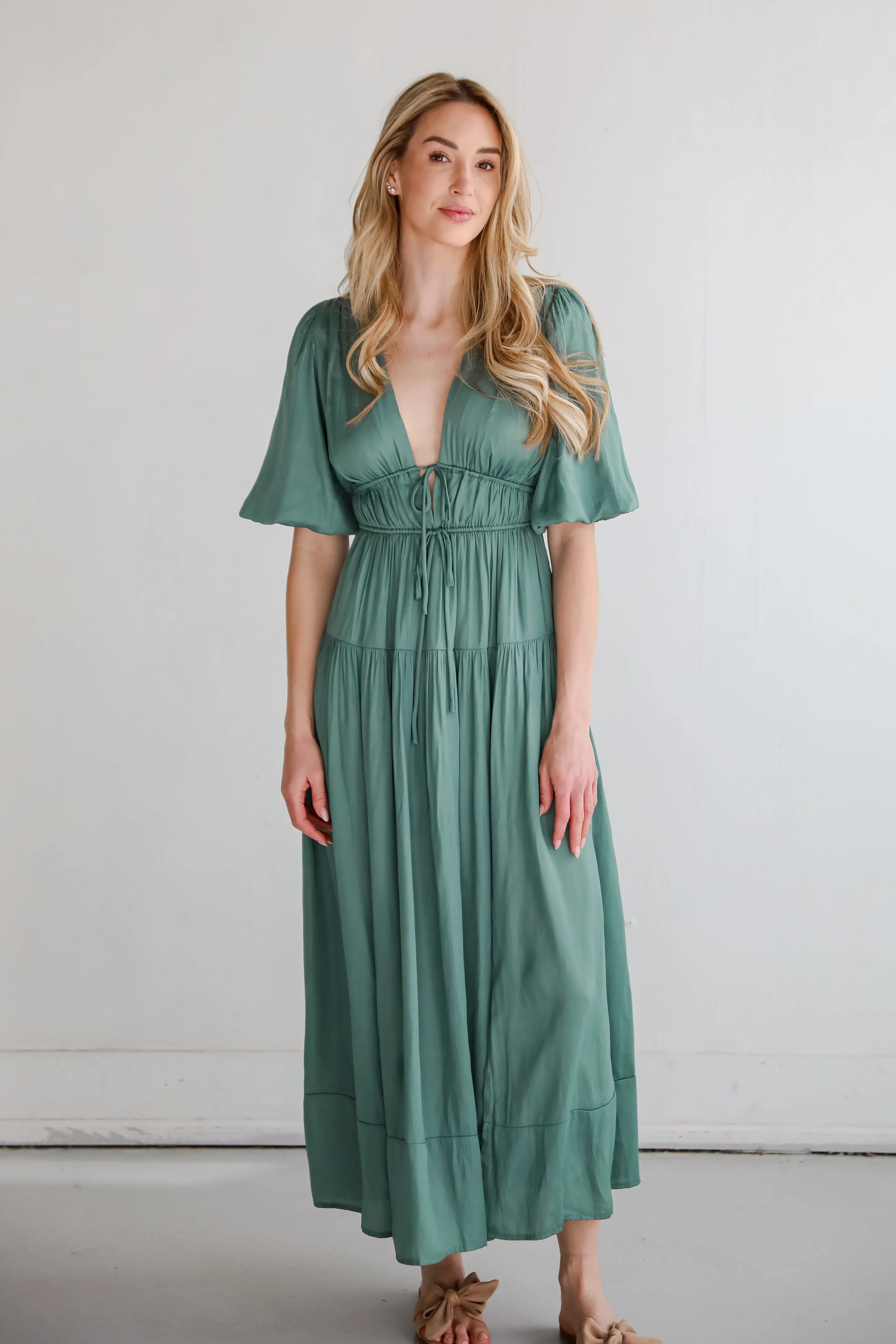 Angelic Approach Sage Maxi Dress