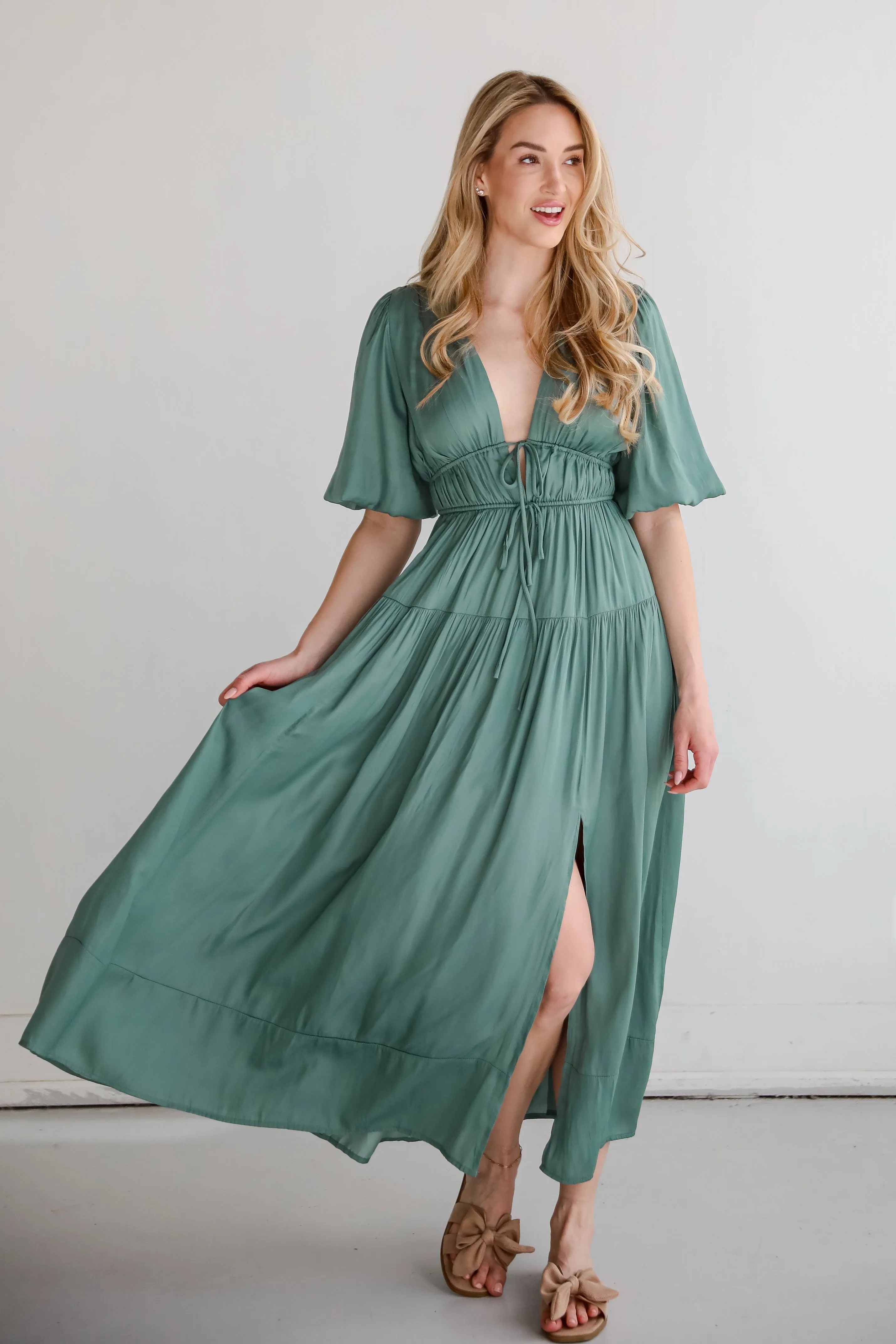 Angelic Approach Sage Maxi Dress