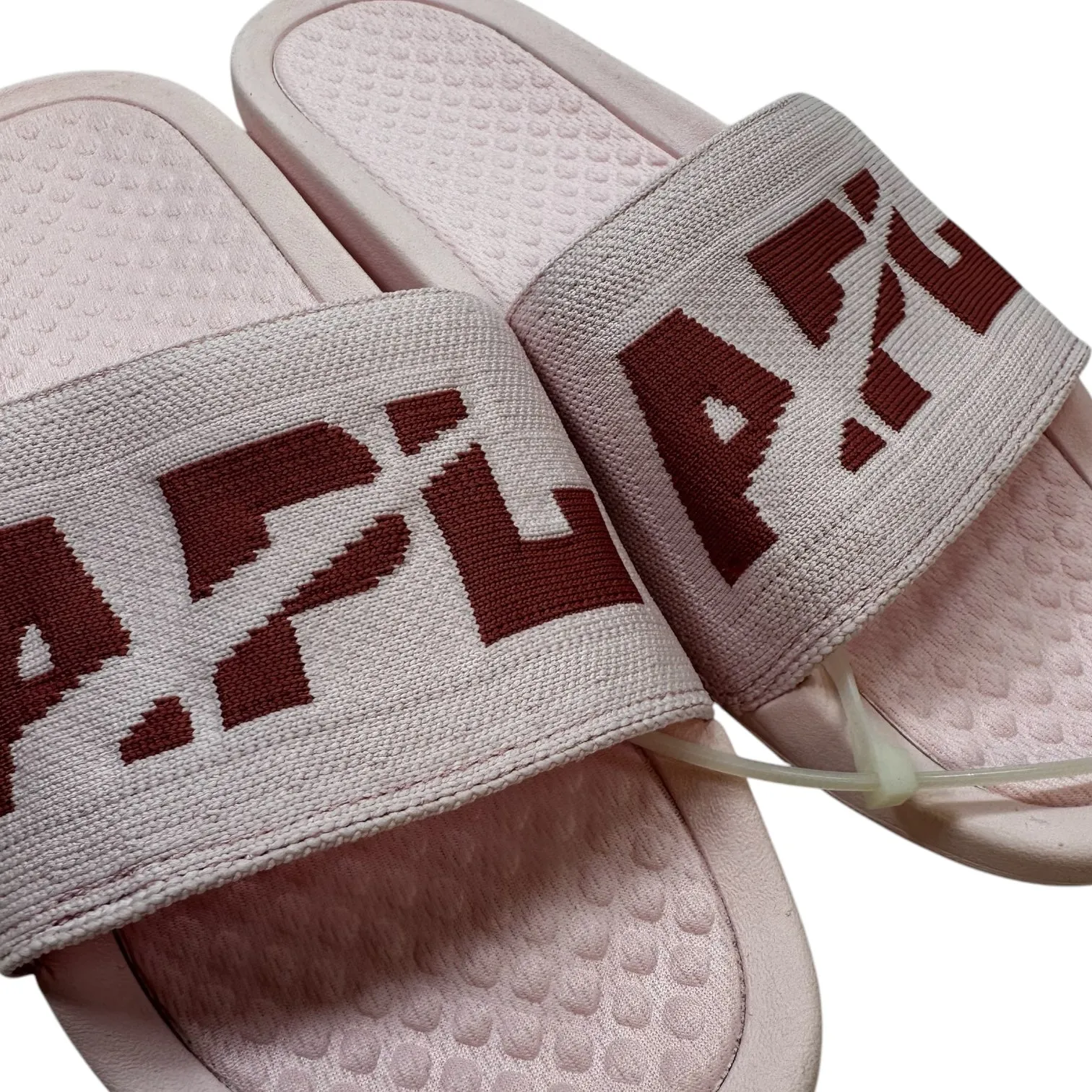 APL Big Logo TechLoom Slides Sandals Flats By Clothes Mentor In Pink. Size: 9