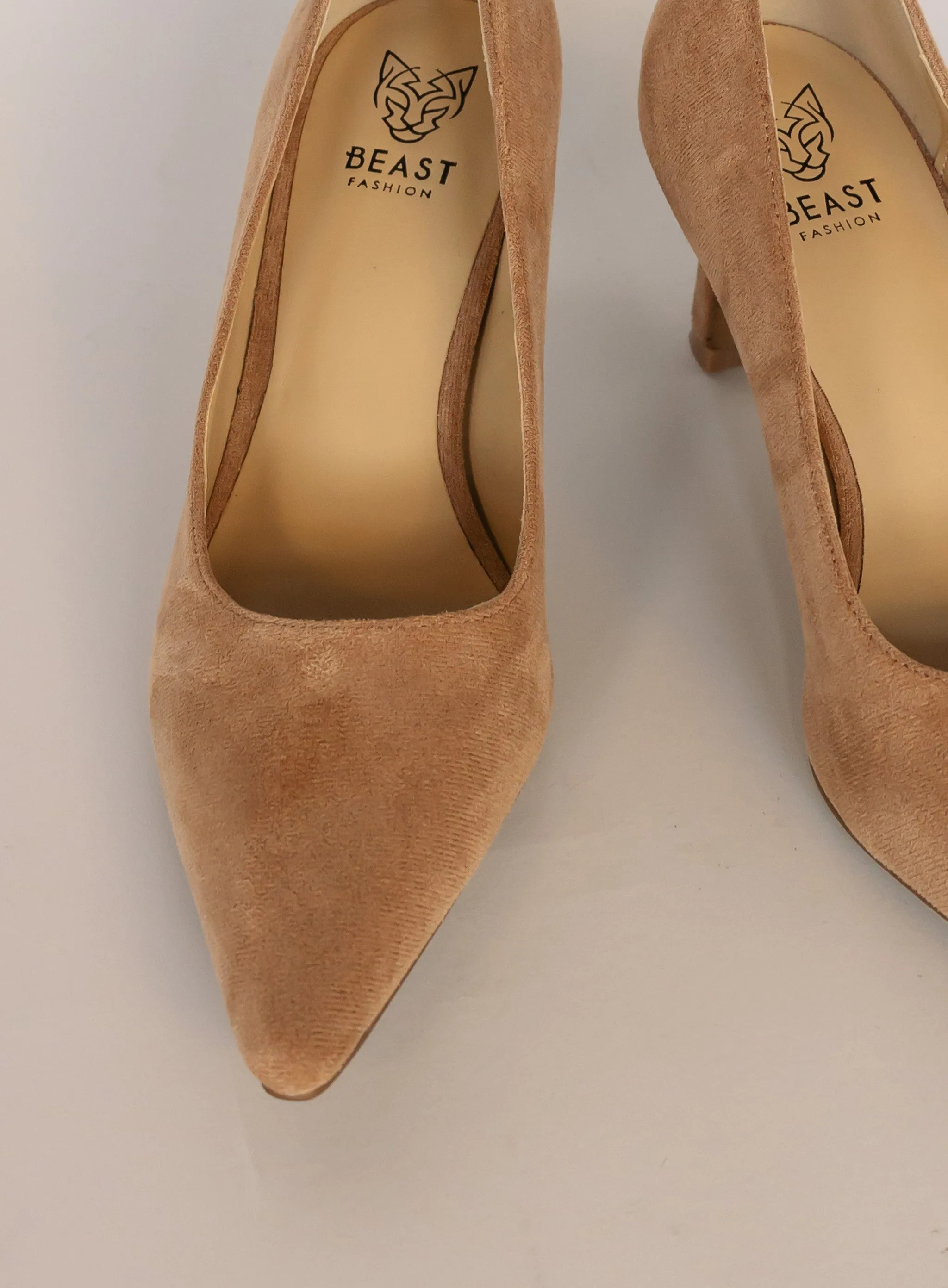 Astrid Suede Pointed Toe Heels