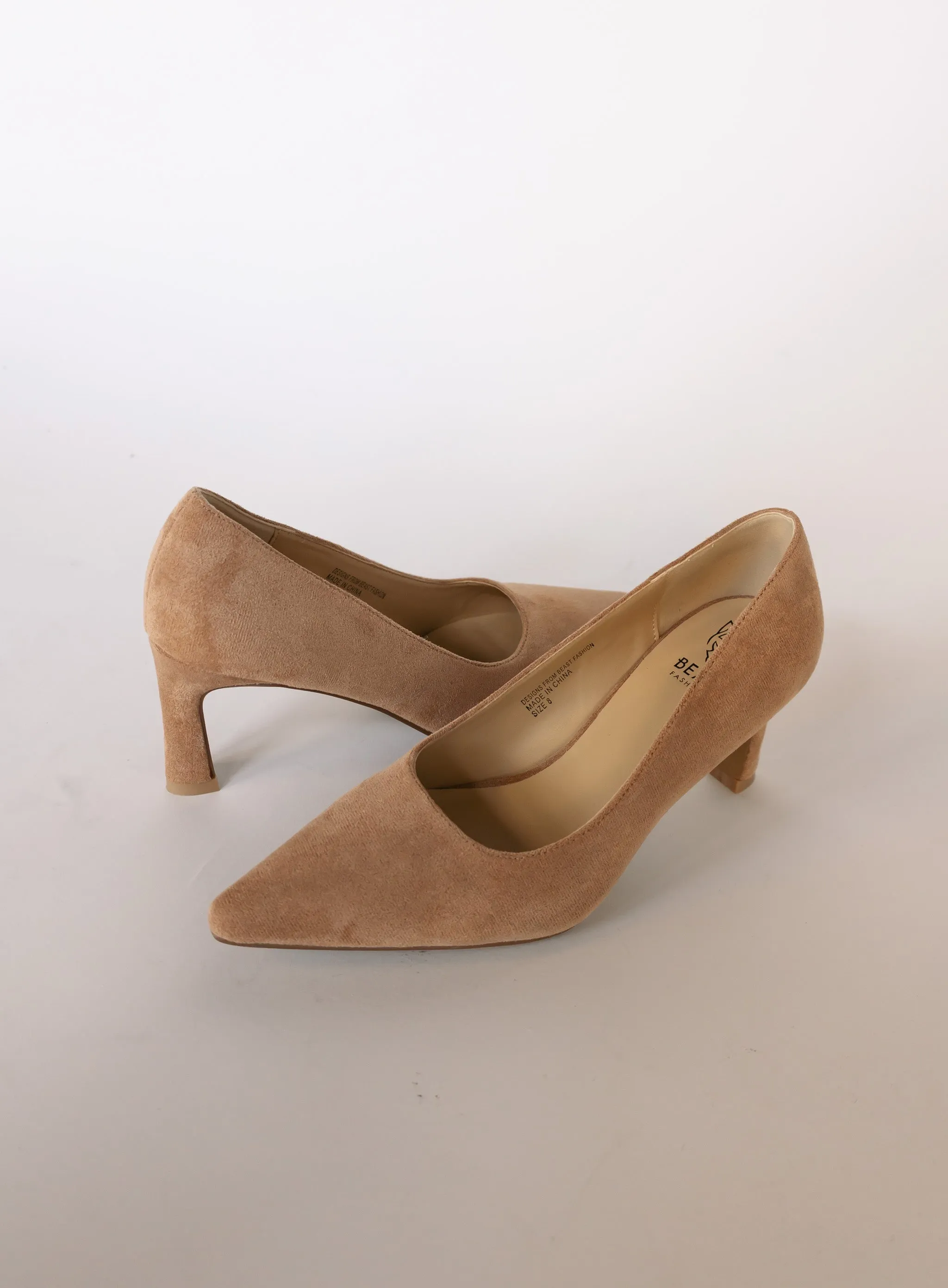 Astrid Suede Pointed Toe Heels