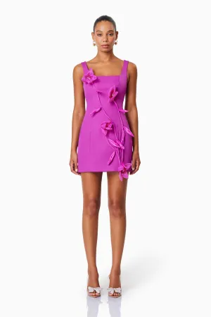 Bethany Mini Party Dress In Purple