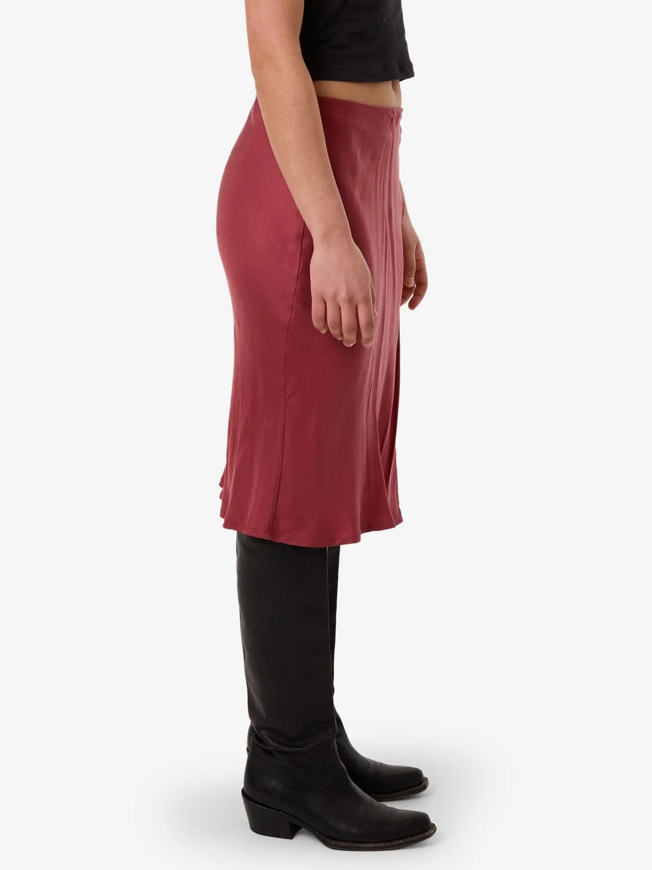 Blair Slip Skirt - Cabernet