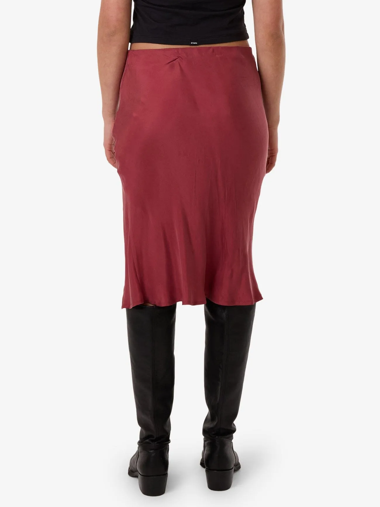 Blair Slip Skirt - Cabernet