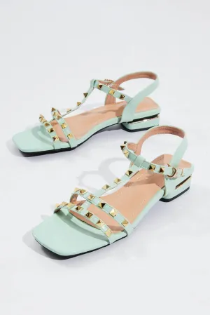 Blue Studded Sandals