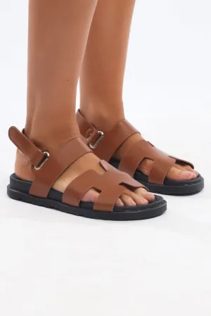Brown Flat Sandals