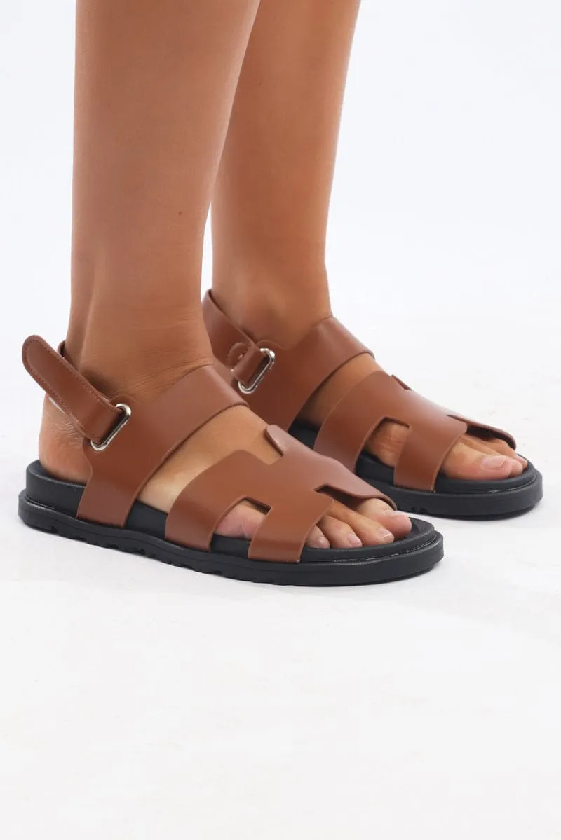 Brown Flat Sandals