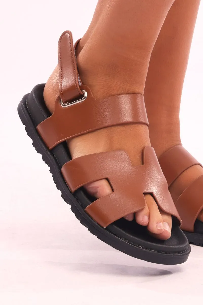 Brown Flat Sandals