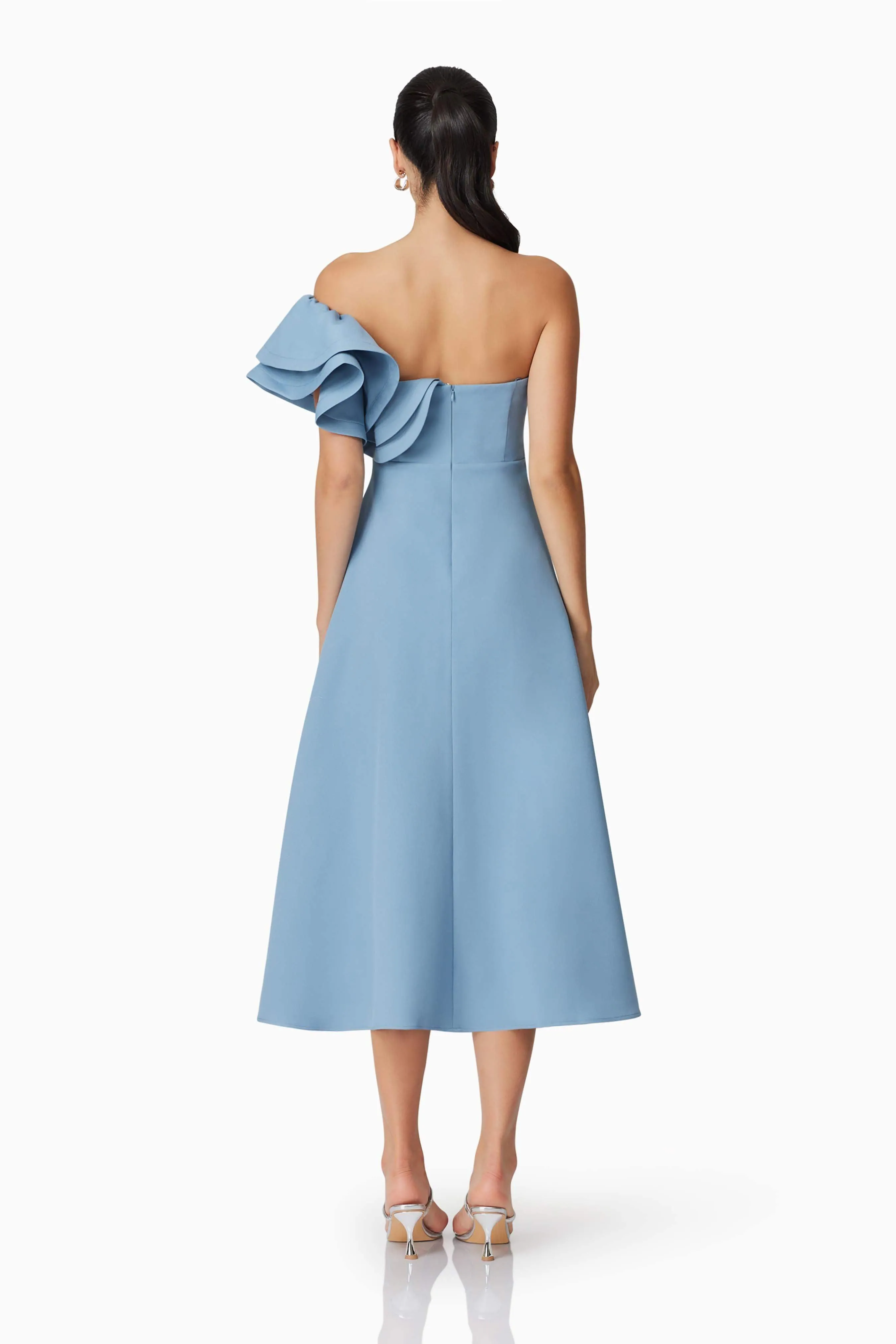 Celia Midi Dress in Blue