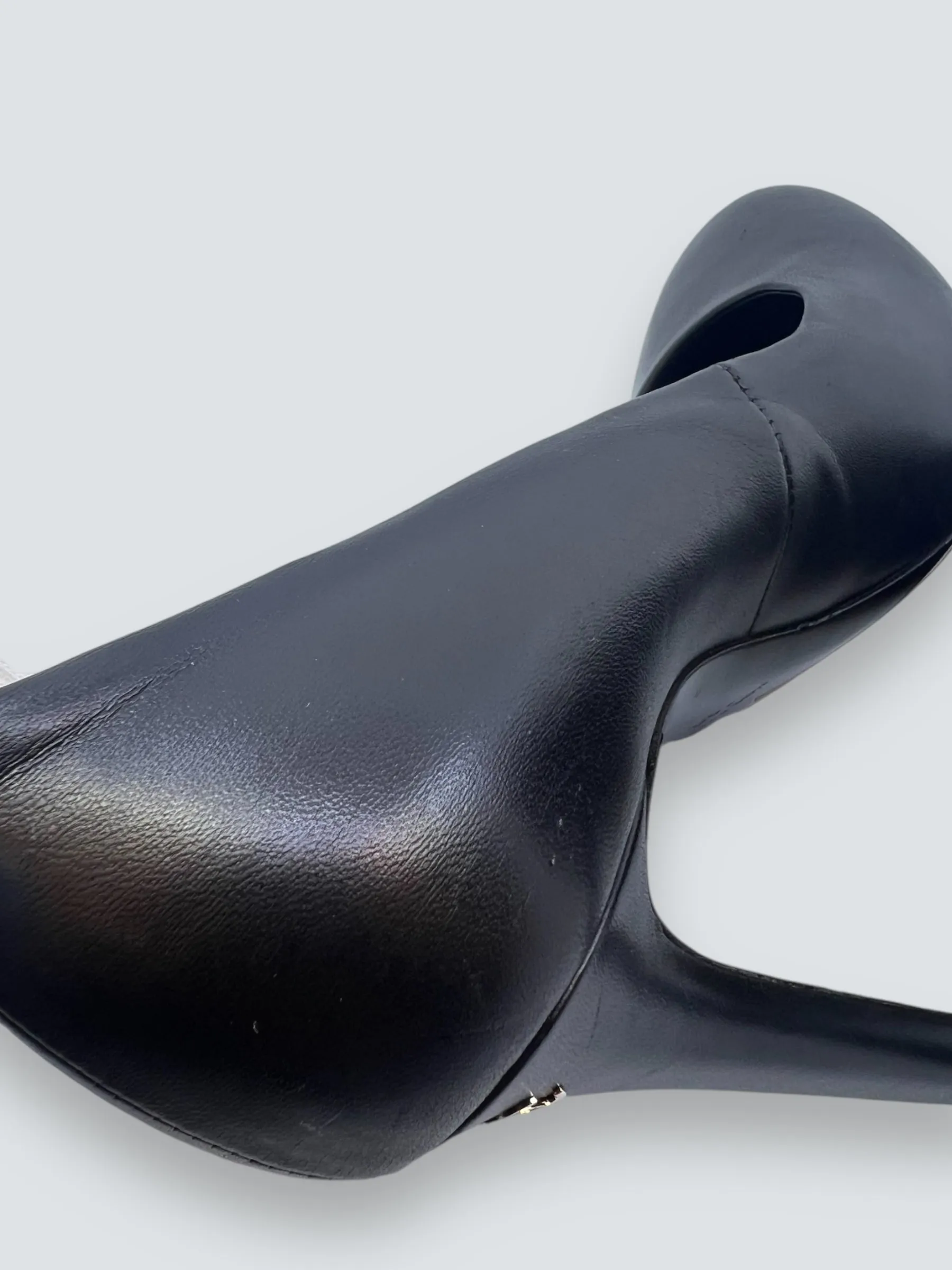 Chanel Size UK 6 Black Leather Heels