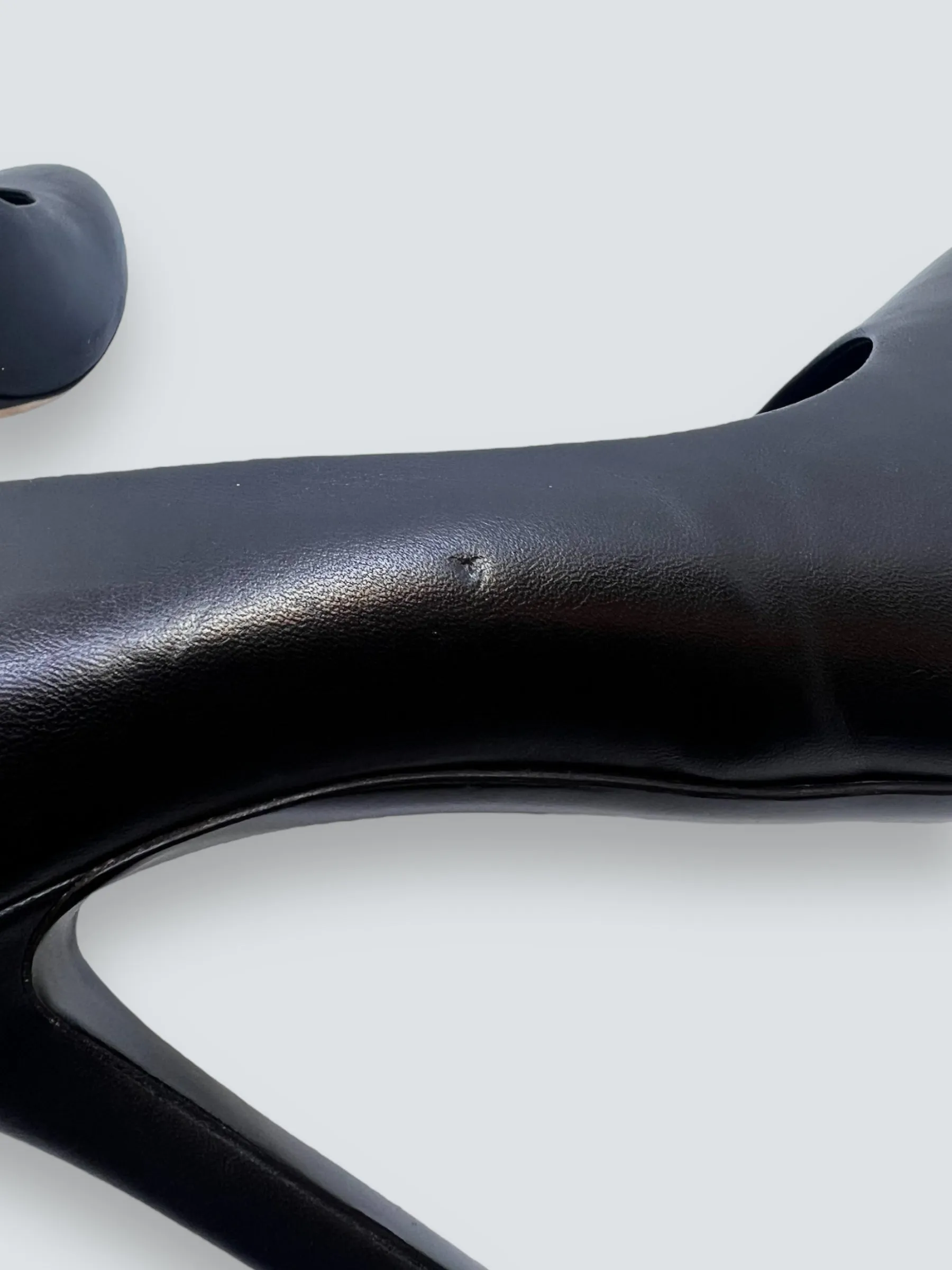 Chanel Size UK 6 Black Leather Heels