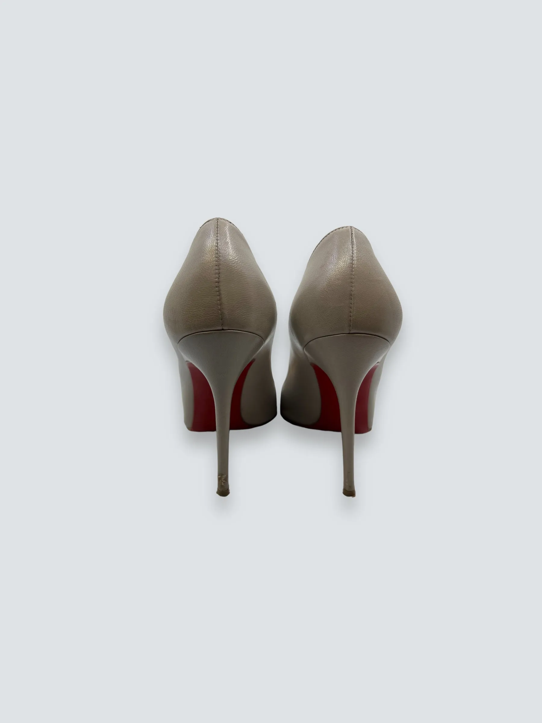Christian Louboutin Grey Leather Heels - UK 36.5