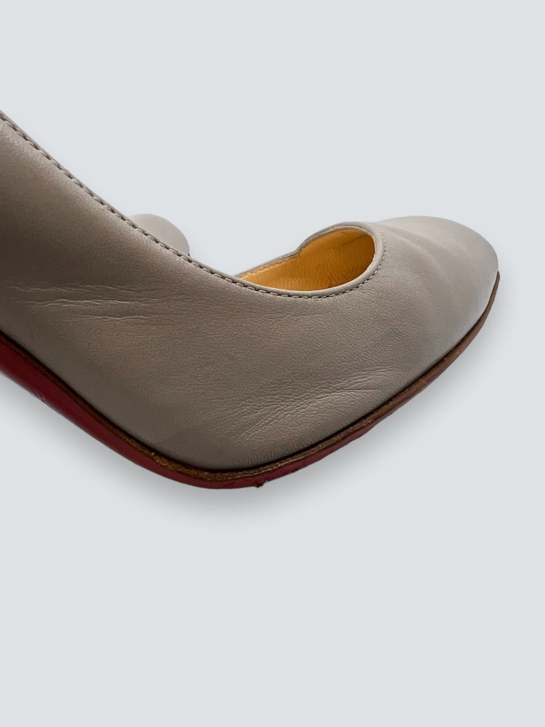 Christian Louboutin Grey Leather Heels - UK 36.5