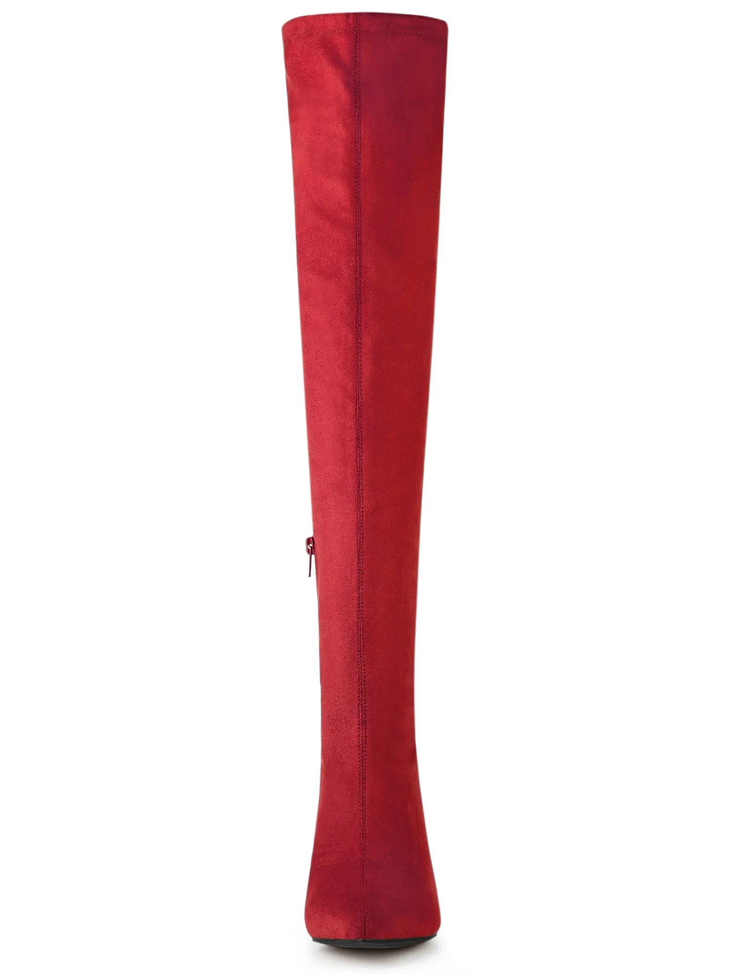 Chunky Heel Bling Rhinestone Over the Knee High Boots