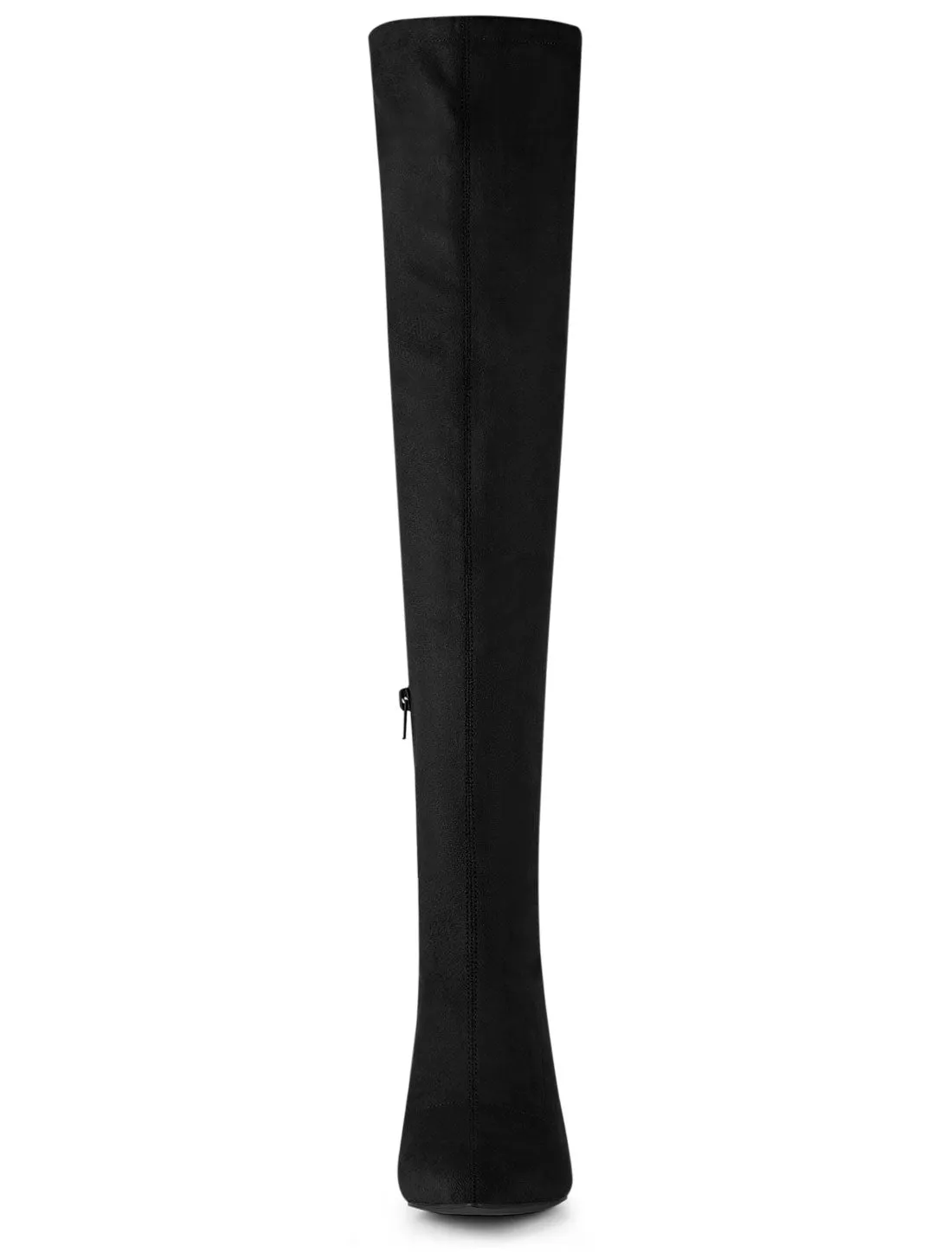 Chunky Heel Bling Rhinestone Over the Knee High Boots