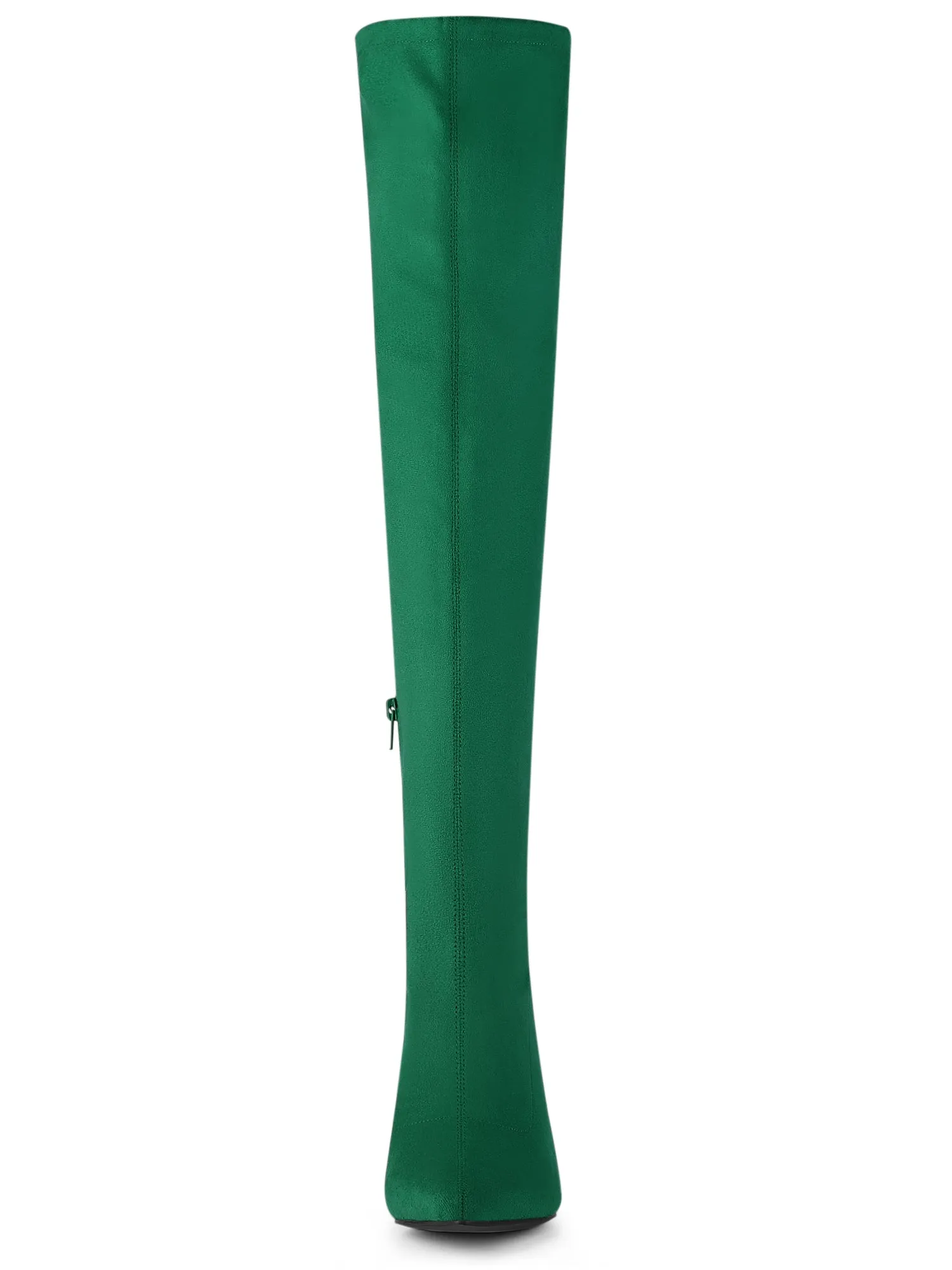 Chunky Heel Bling Rhinestone Over the Knee High Boots