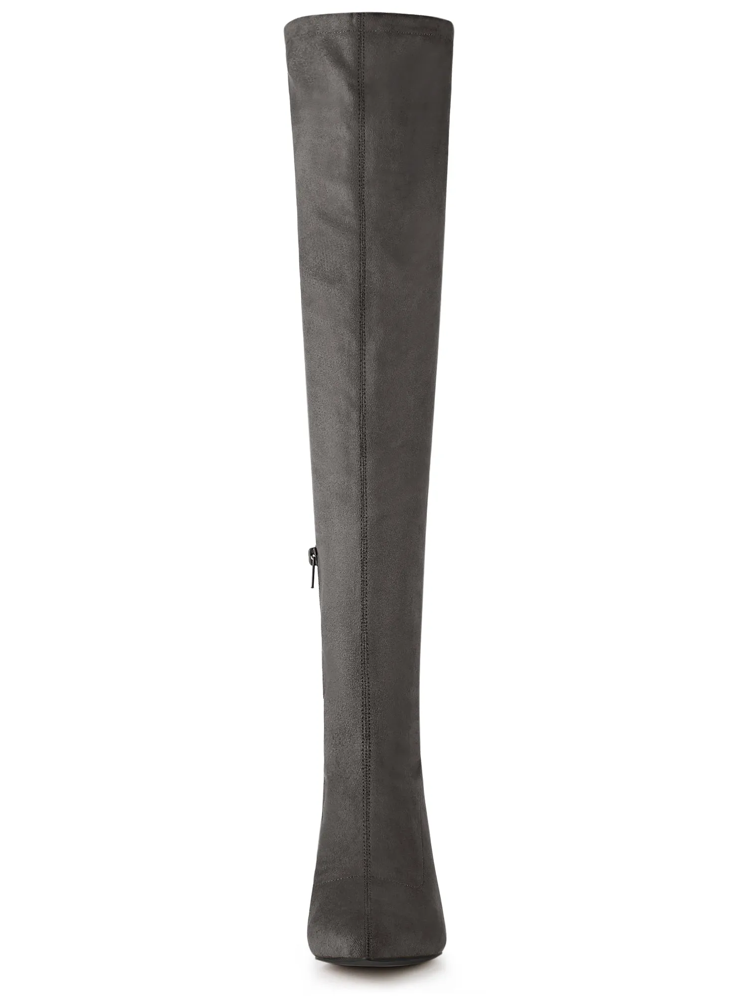 Chunky Heel Bling Rhinestone Over the Knee High Boots