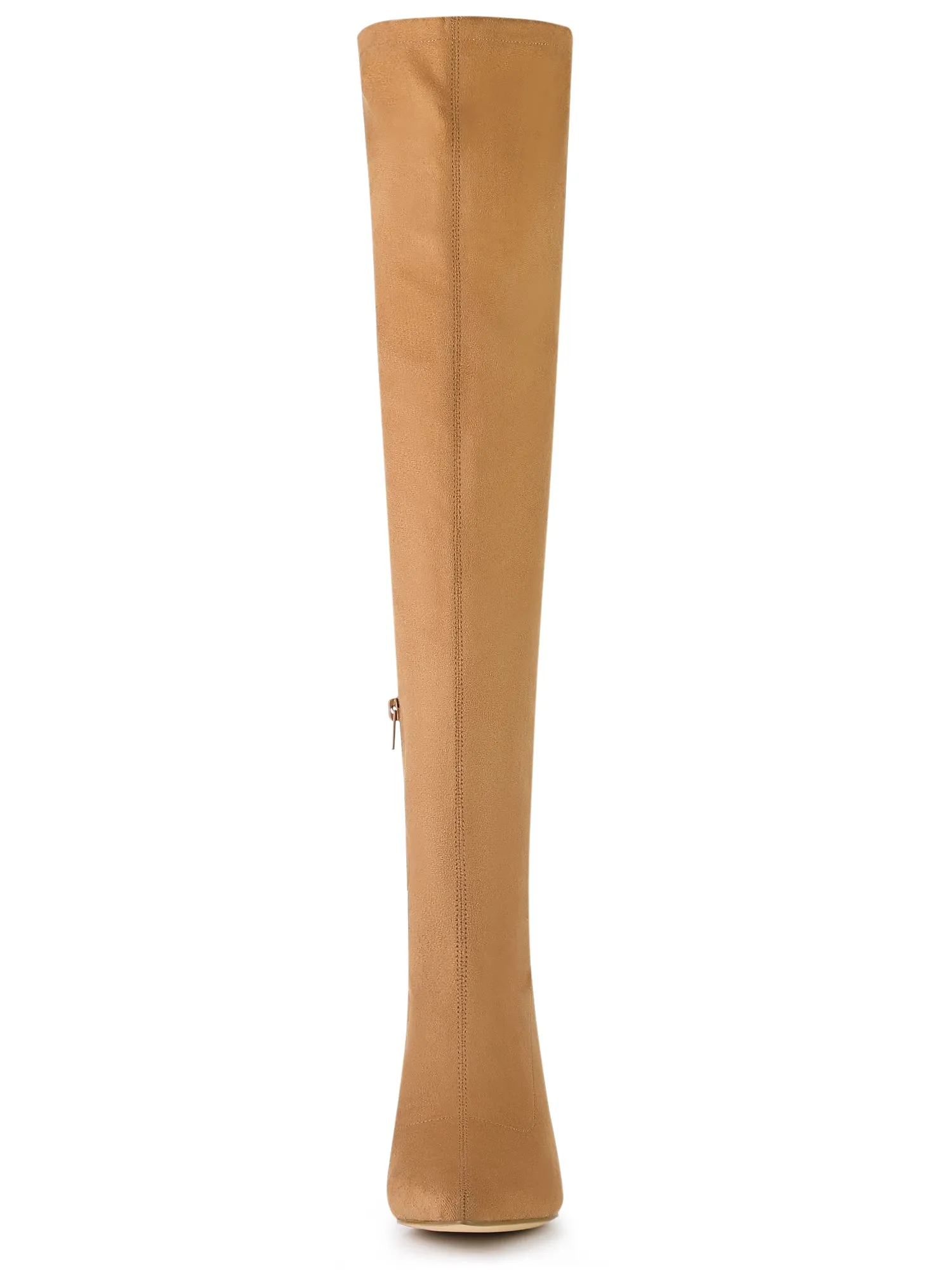 Chunky Heel Bling Rhinestone Over the Knee High Boots