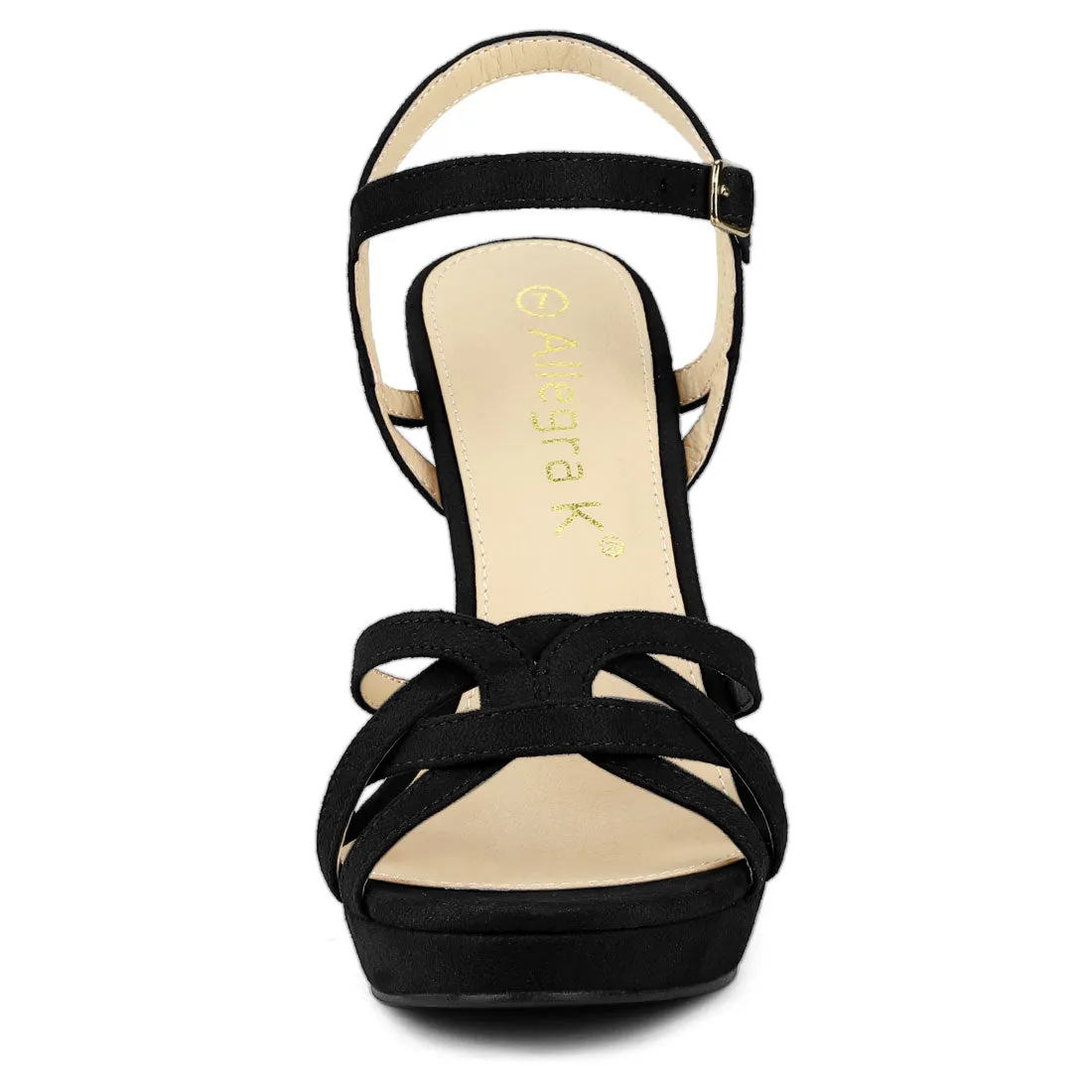 Crisscross Straps Strappy Platform Stiletto Heel Sandals