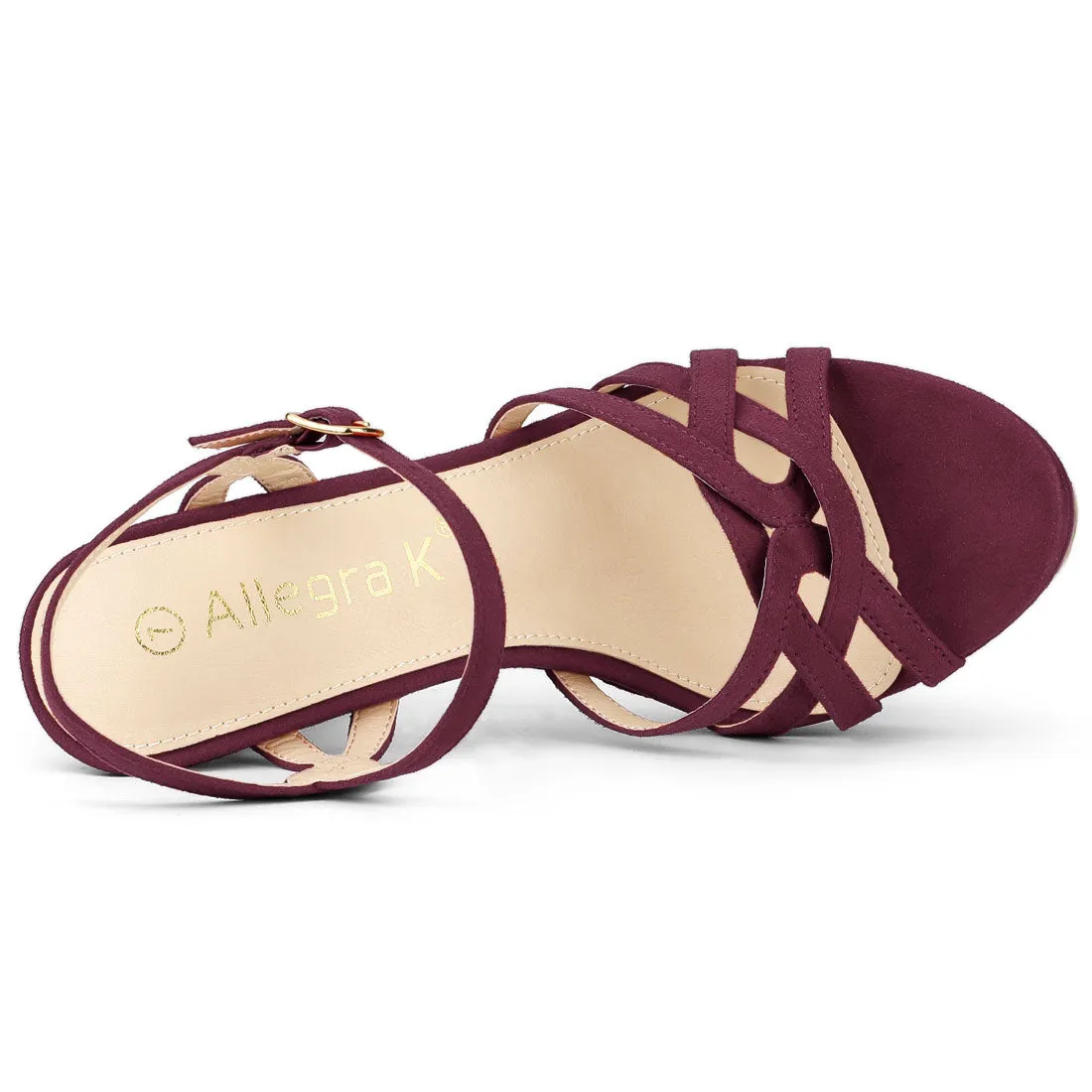 Crisscross Straps Strappy Platform Stiletto Heel Sandals