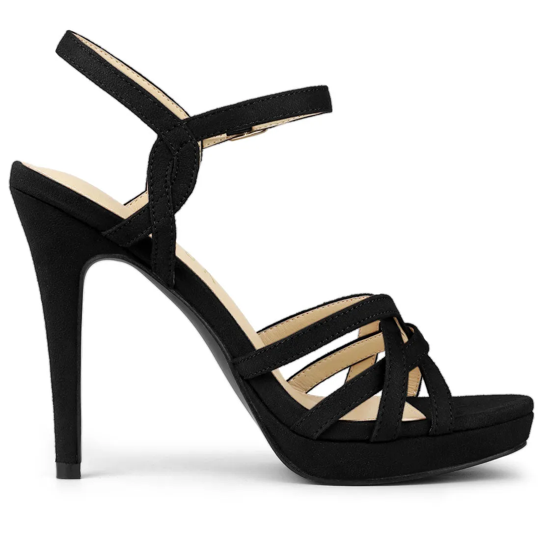 Crisscross Straps Strappy Platform Stiletto Heel Sandals
