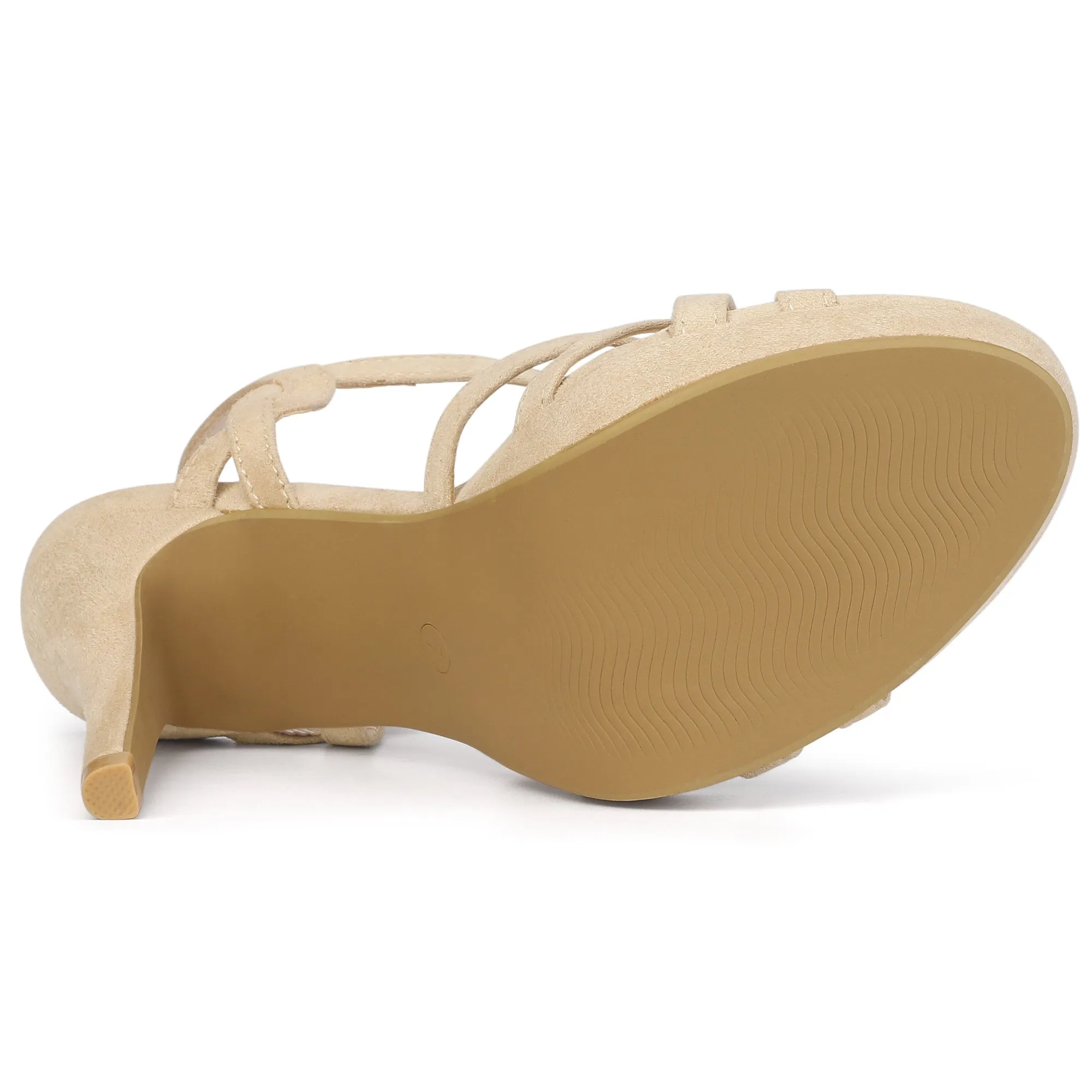 Crisscross Straps Strappy Platform Stiletto Heel Sandals