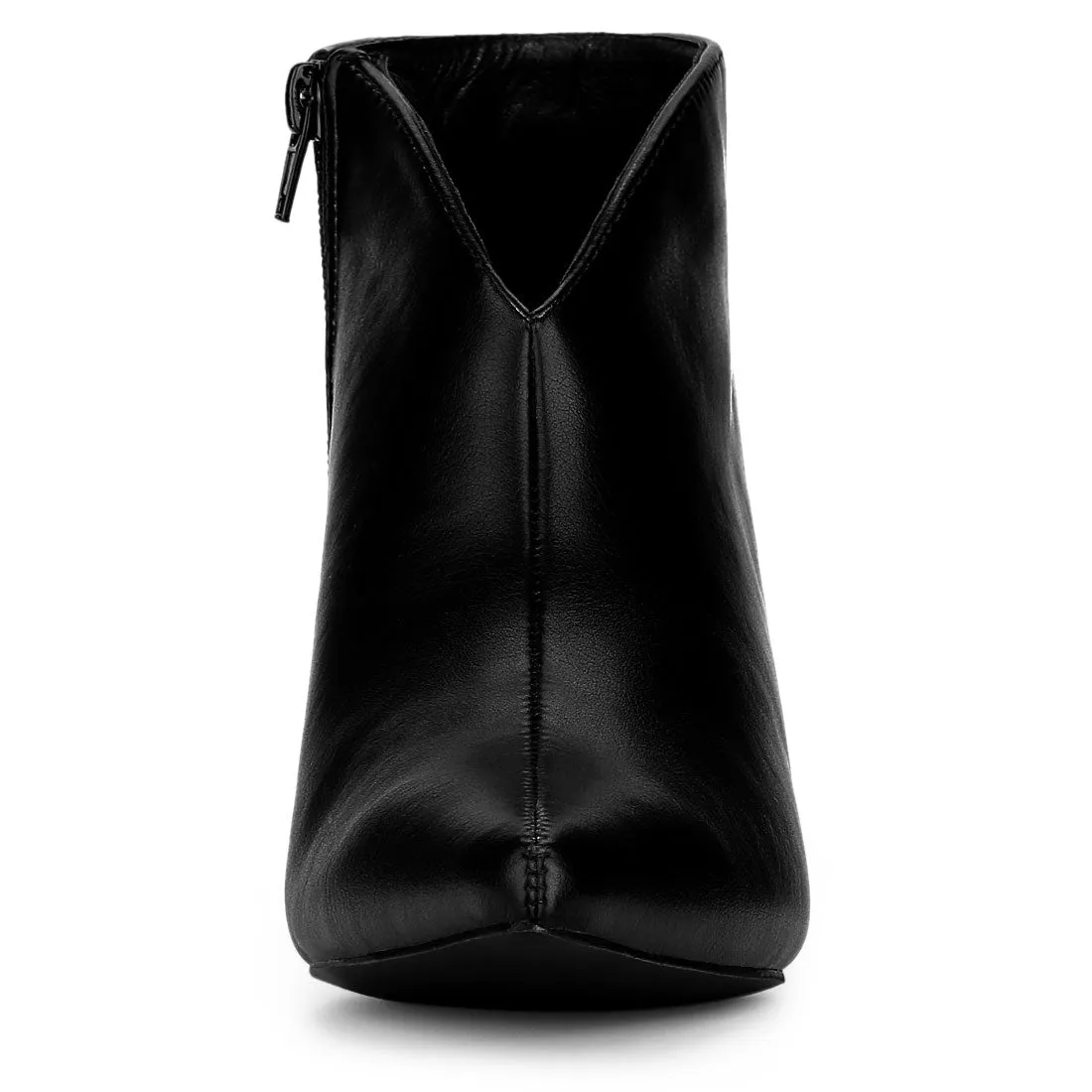 Cutout Pointy Toe Stiletto Heel Boots Ankle Booties