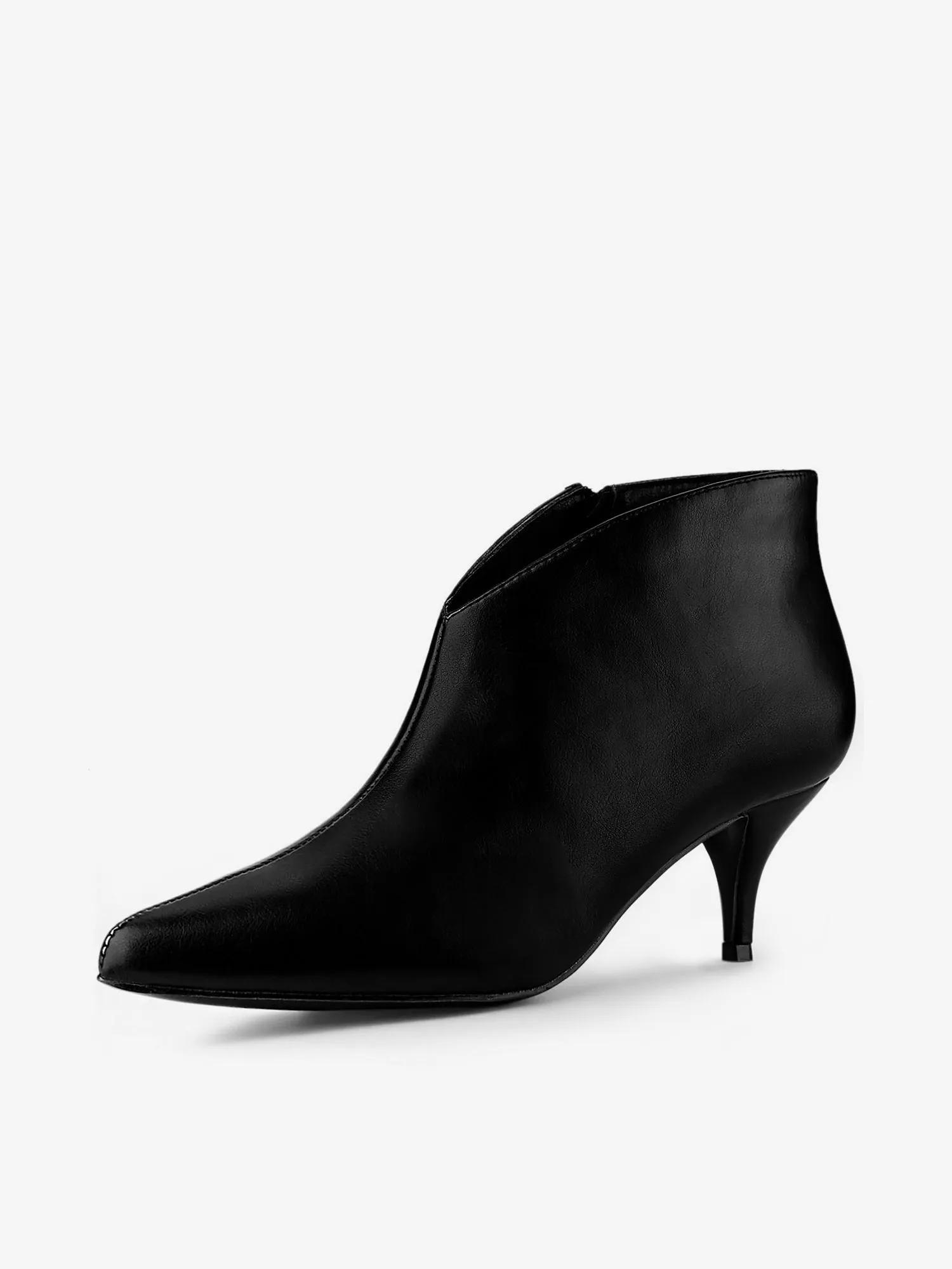 Cutout Pointy Toe Stiletto Heel Boots Ankle Booties