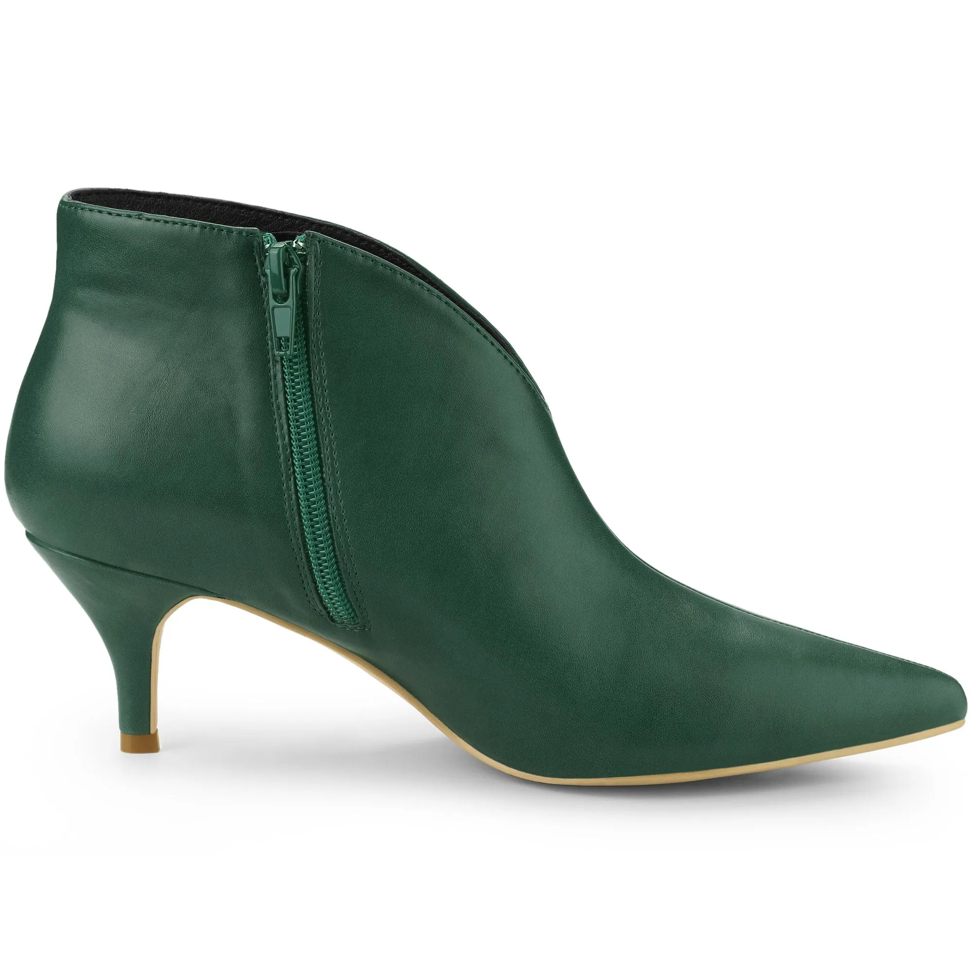 Cutout Pointy Toe Stiletto Heel Boots Ankle Booties