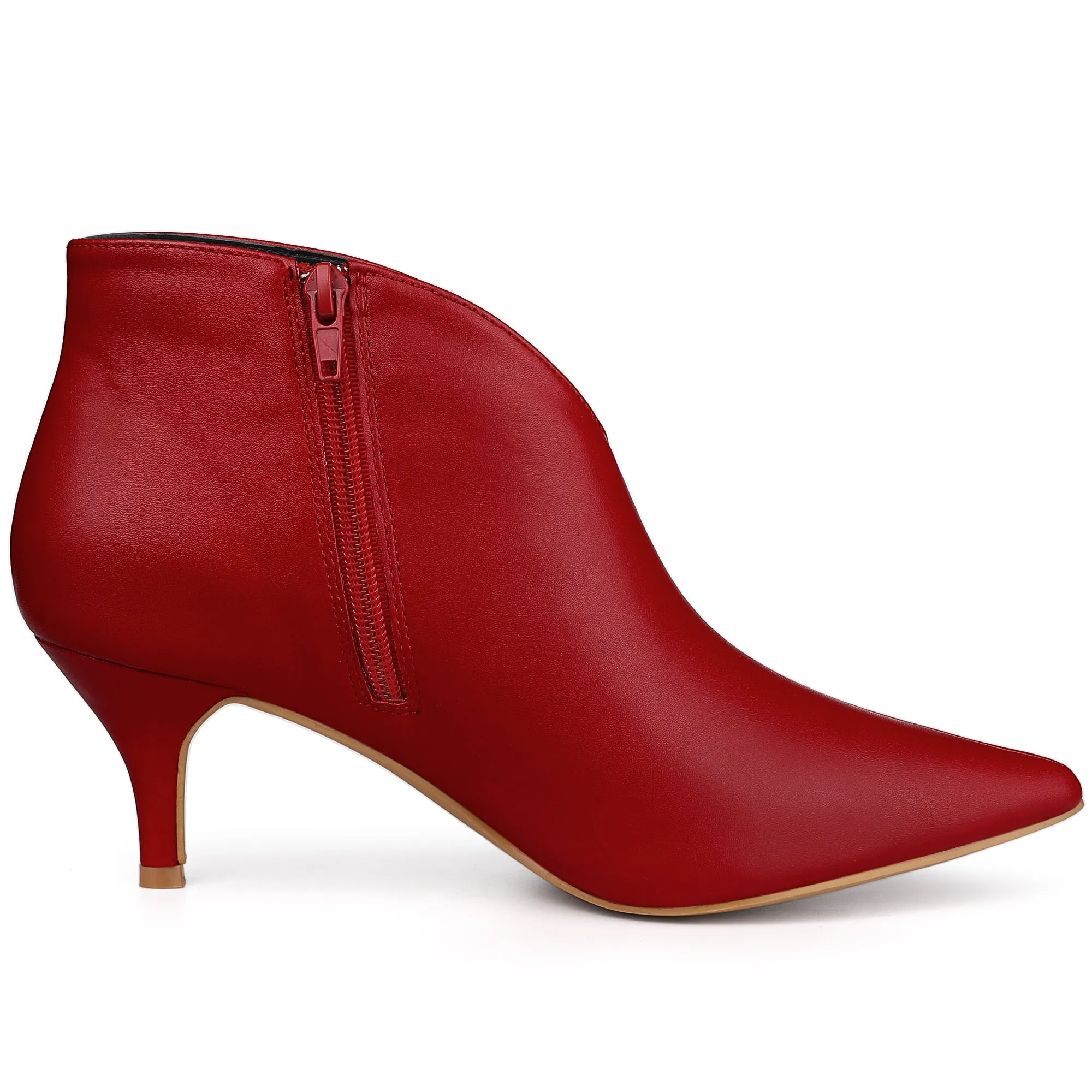 Cutout Pointy Toe Stiletto Heel Boots Ankle Booties