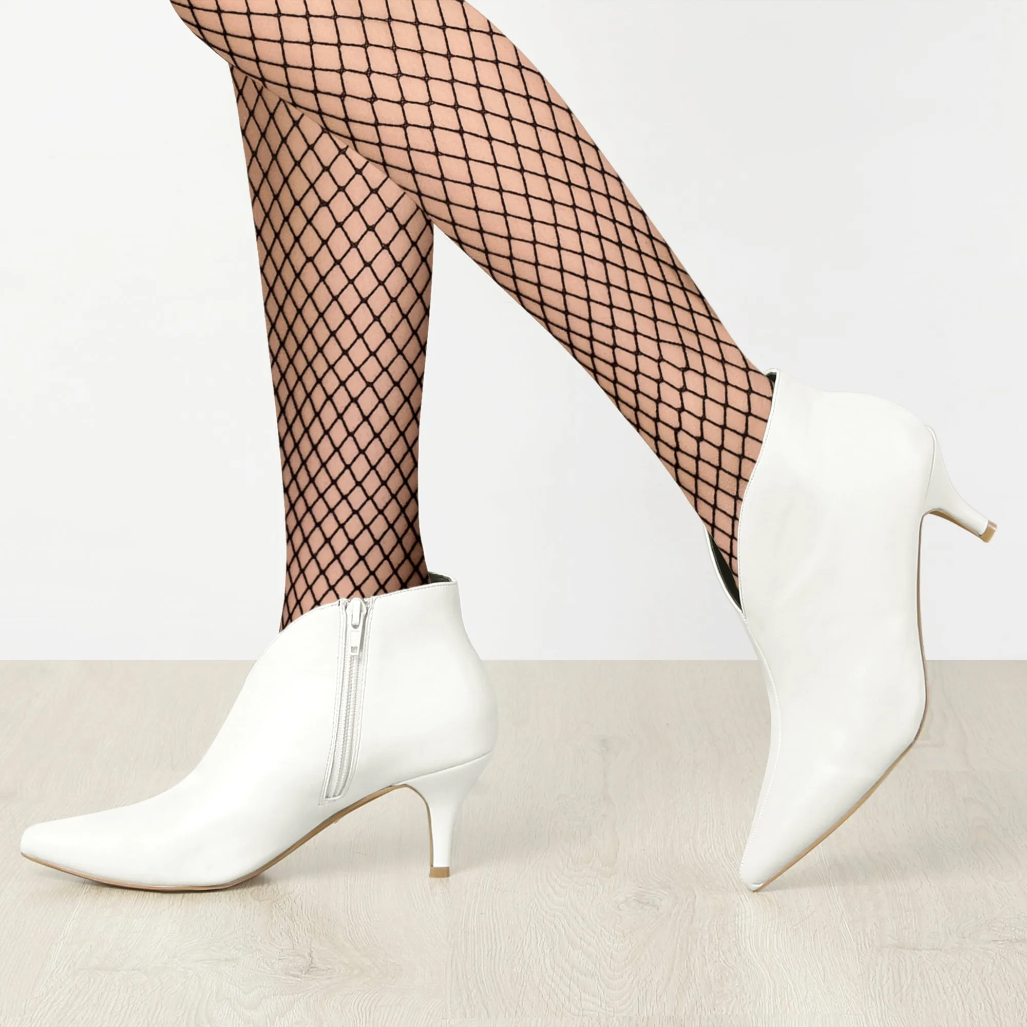Cutout Pointy Toe Stiletto Heel Boots Ankle Booties