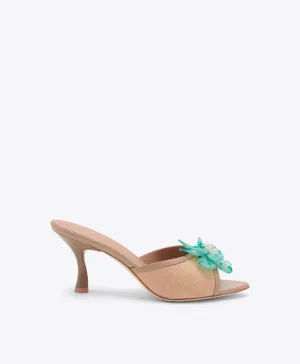 Cyd 70 Beige Raffia Heeled Sandals