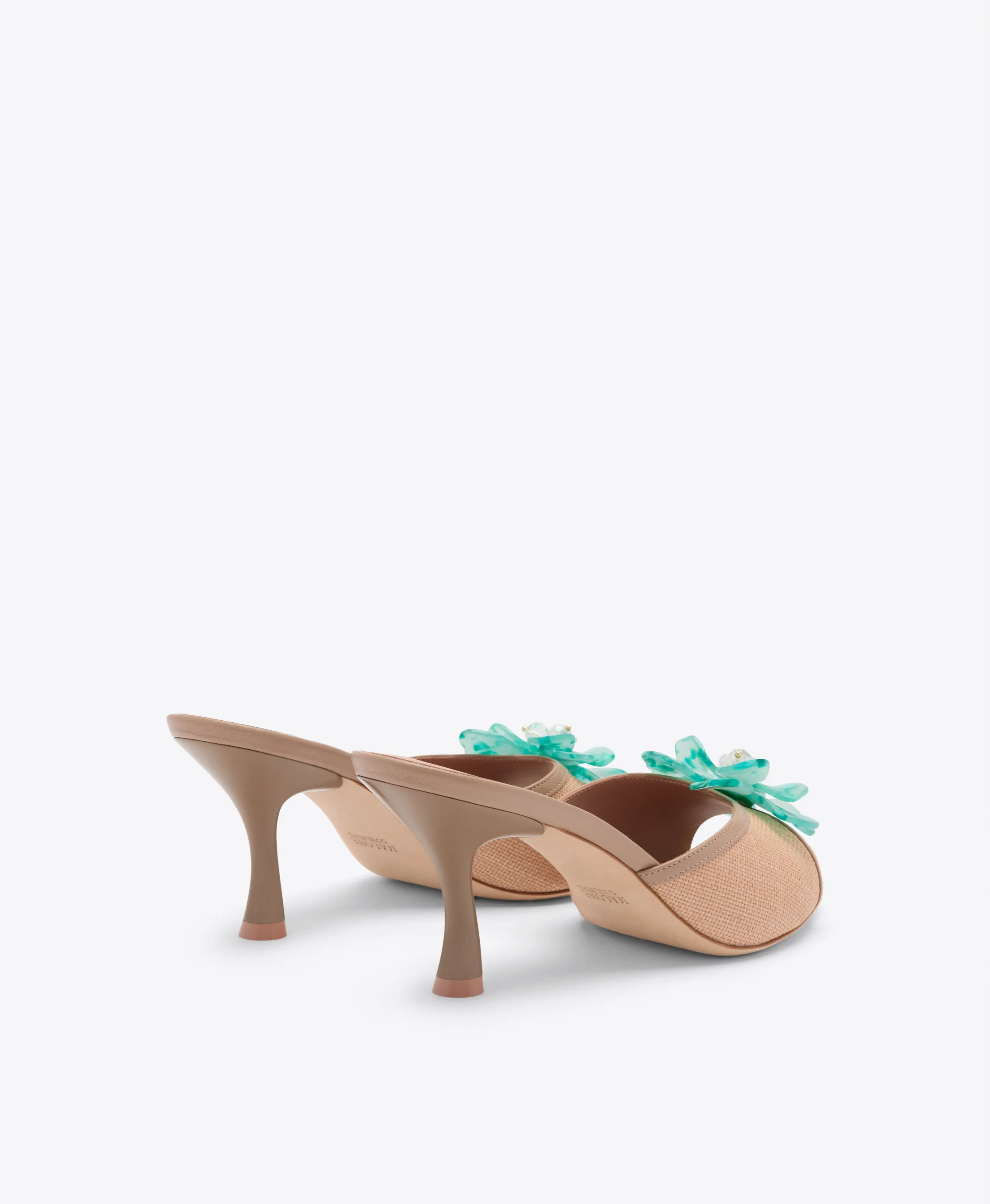 Cyd 70 Beige Raffia Heeled Sandals