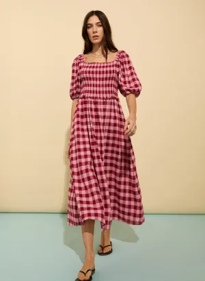 Davina Gingham Midi Dress