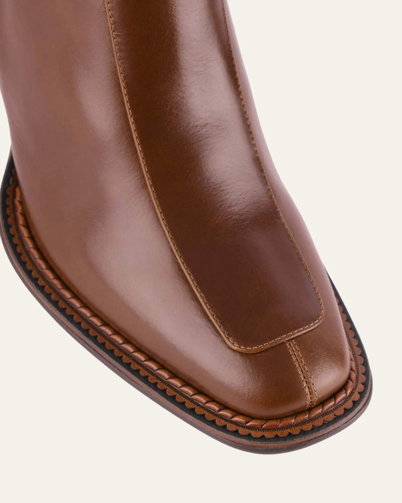 DEVINA MID ANKLE BOOTS DARK CHOC LEATHER
