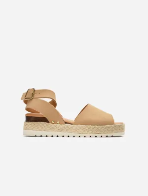Dragon Women's Vegan Suede Espadrille Sandals | Taupe