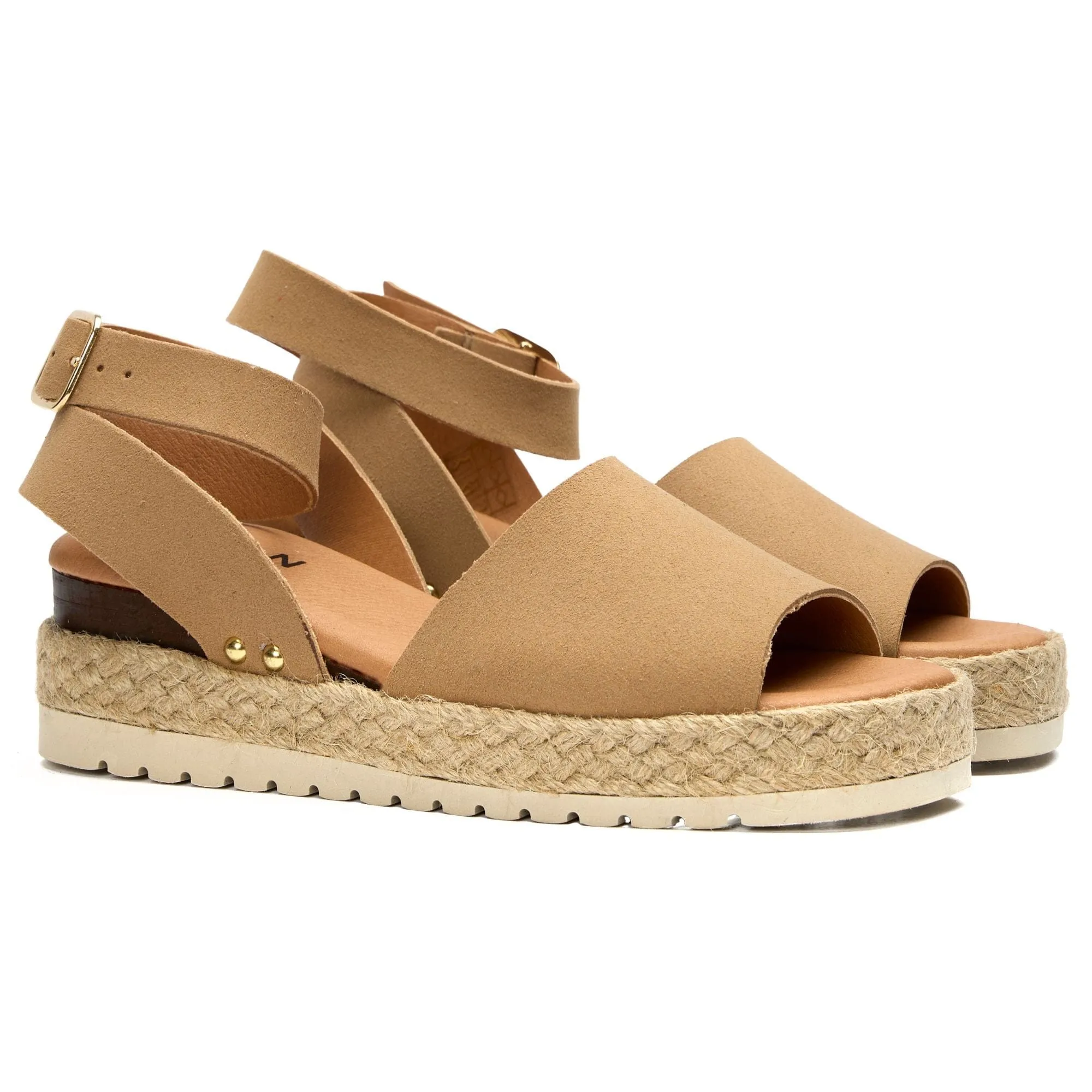 Dragon Women's Vegan Suede Espadrille Sandals | Taupe