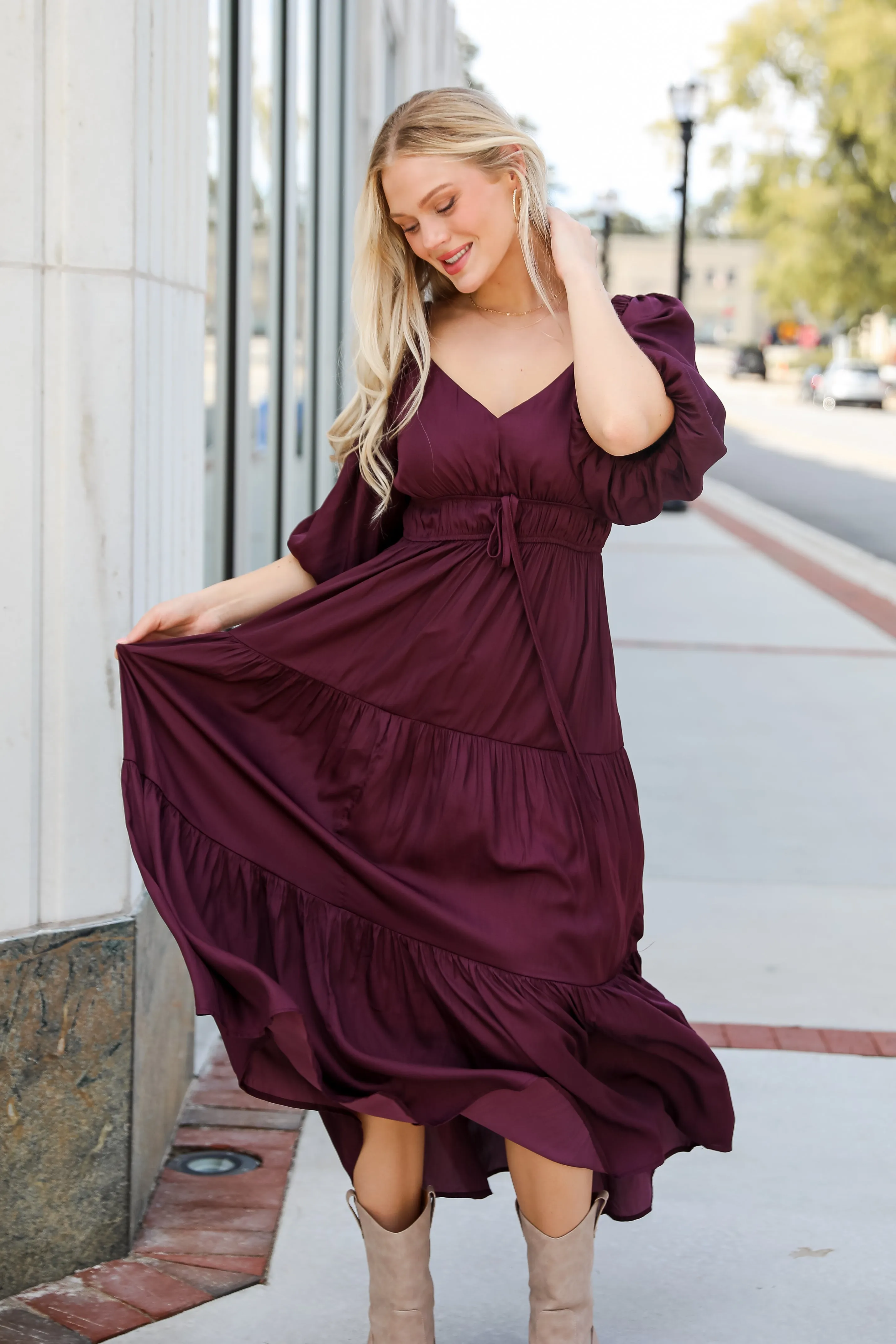 Extravagant Muse Tiered Midi Dress