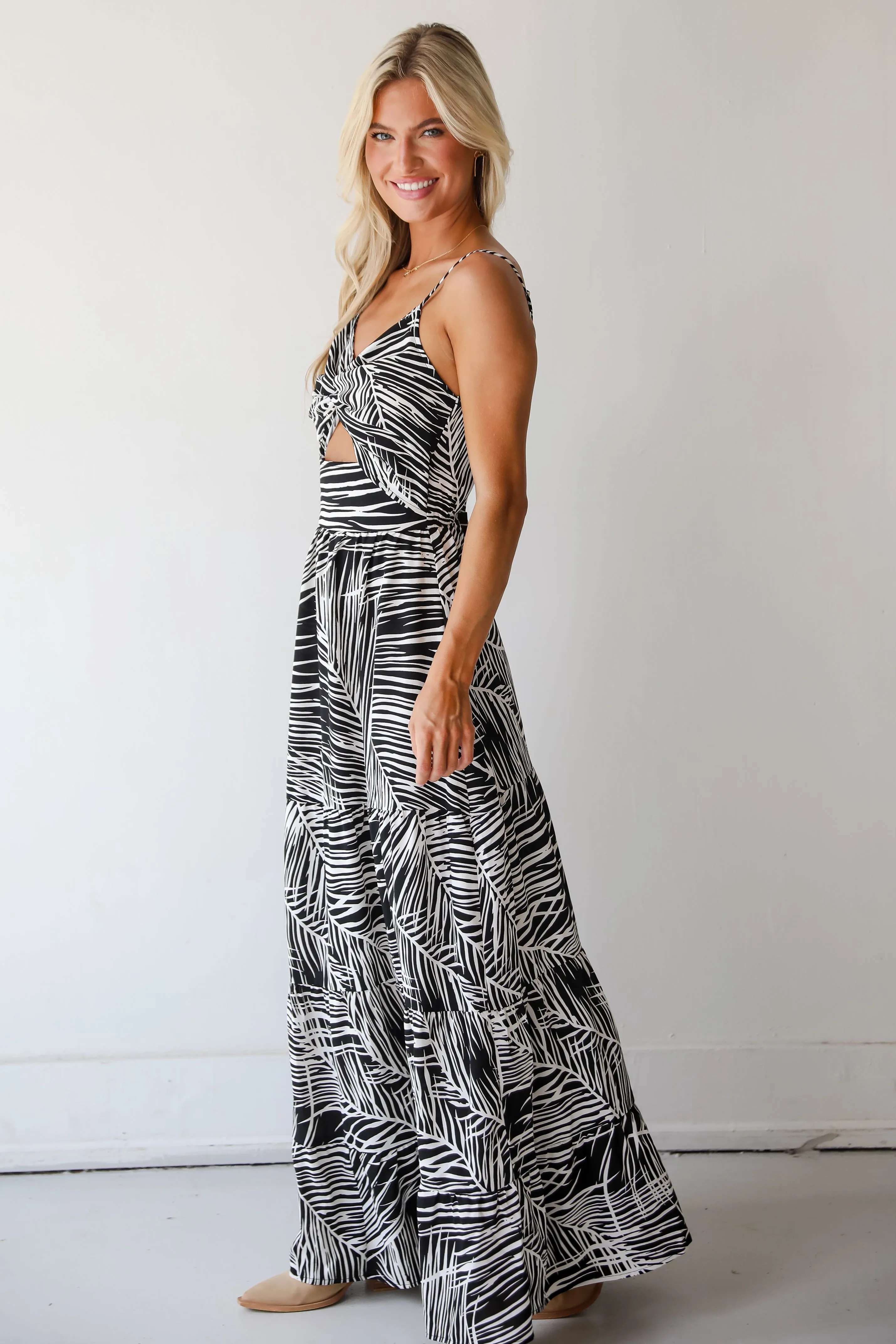 FINAL SALE - Certain Confidence Black Cutout Maxi Dress