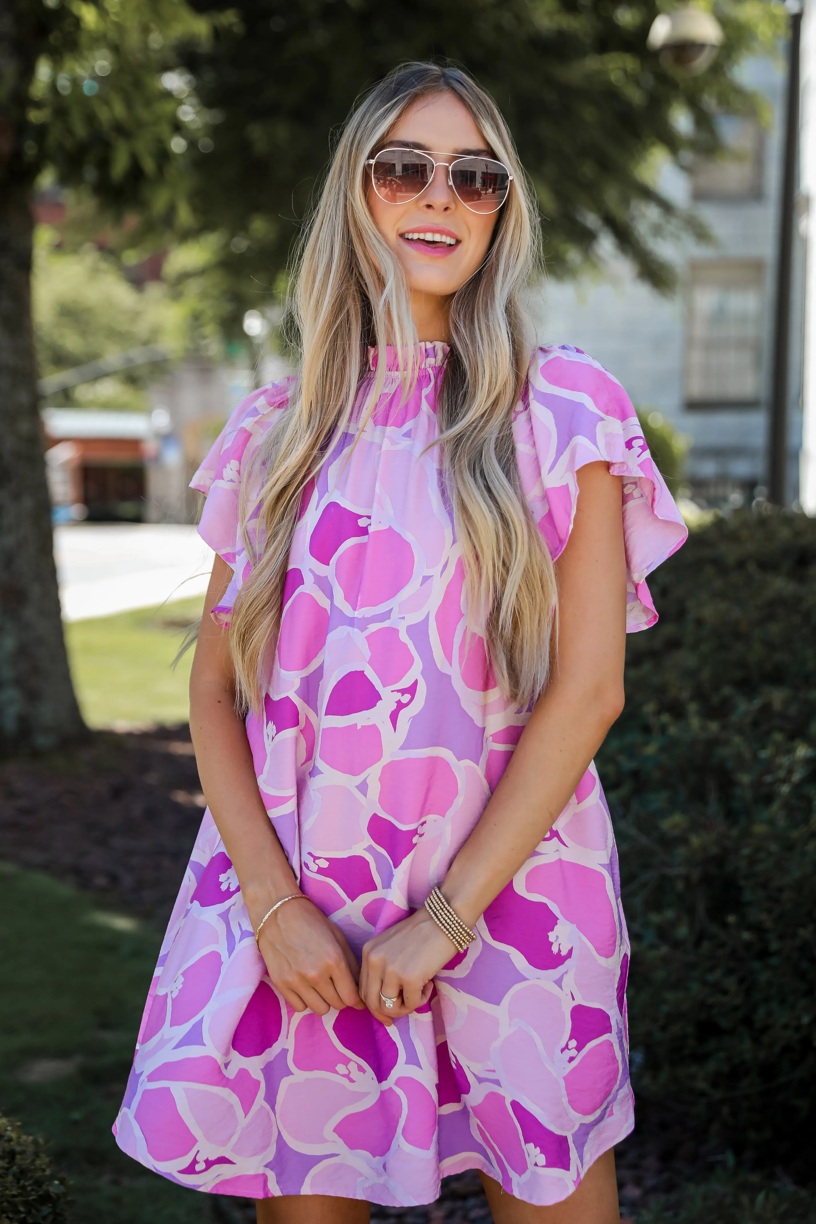 FINAL SALE - Majorly Adored Lavender Ruffle Mini Dress