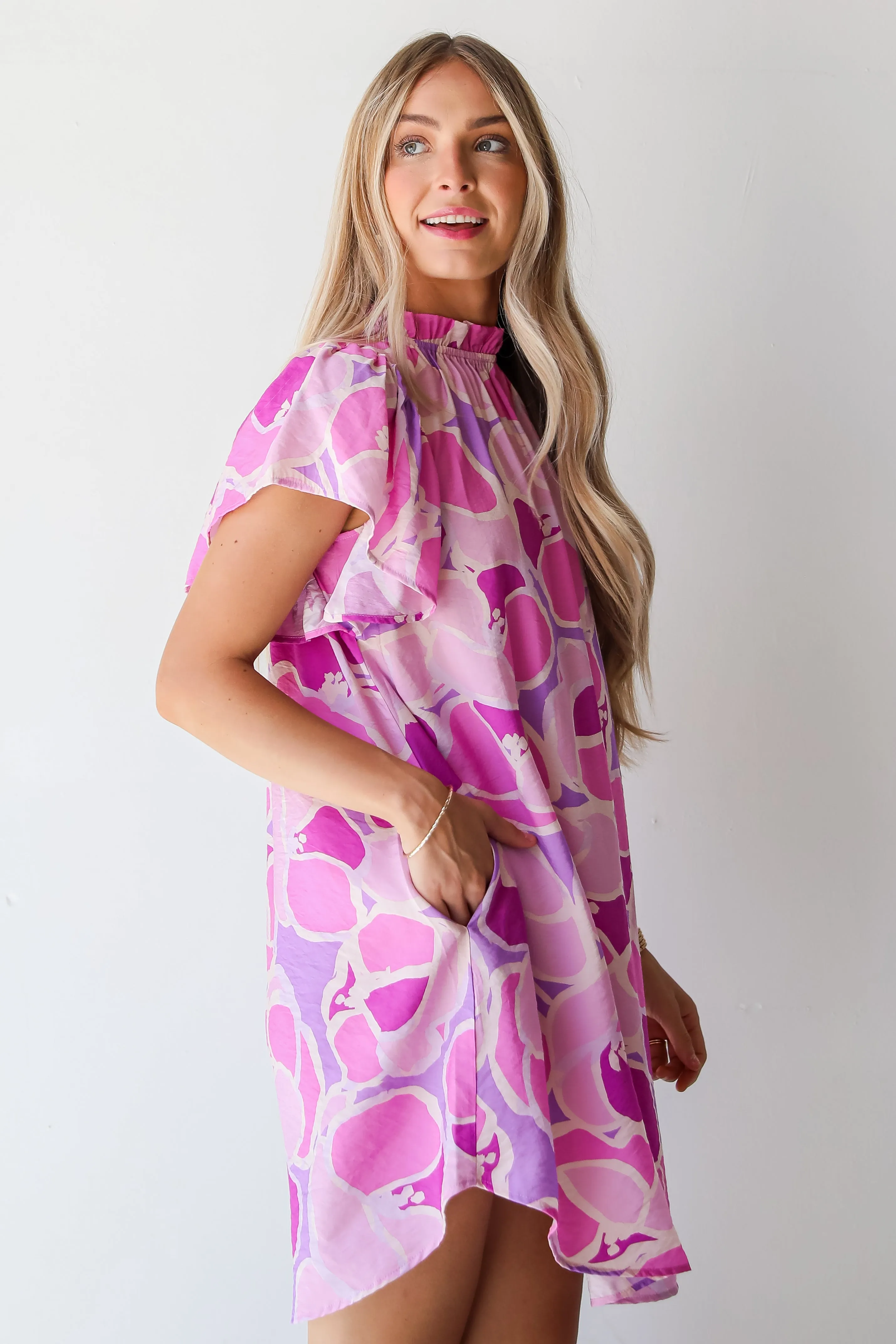 FINAL SALE - Majorly Adored Lavender Ruffle Mini Dress