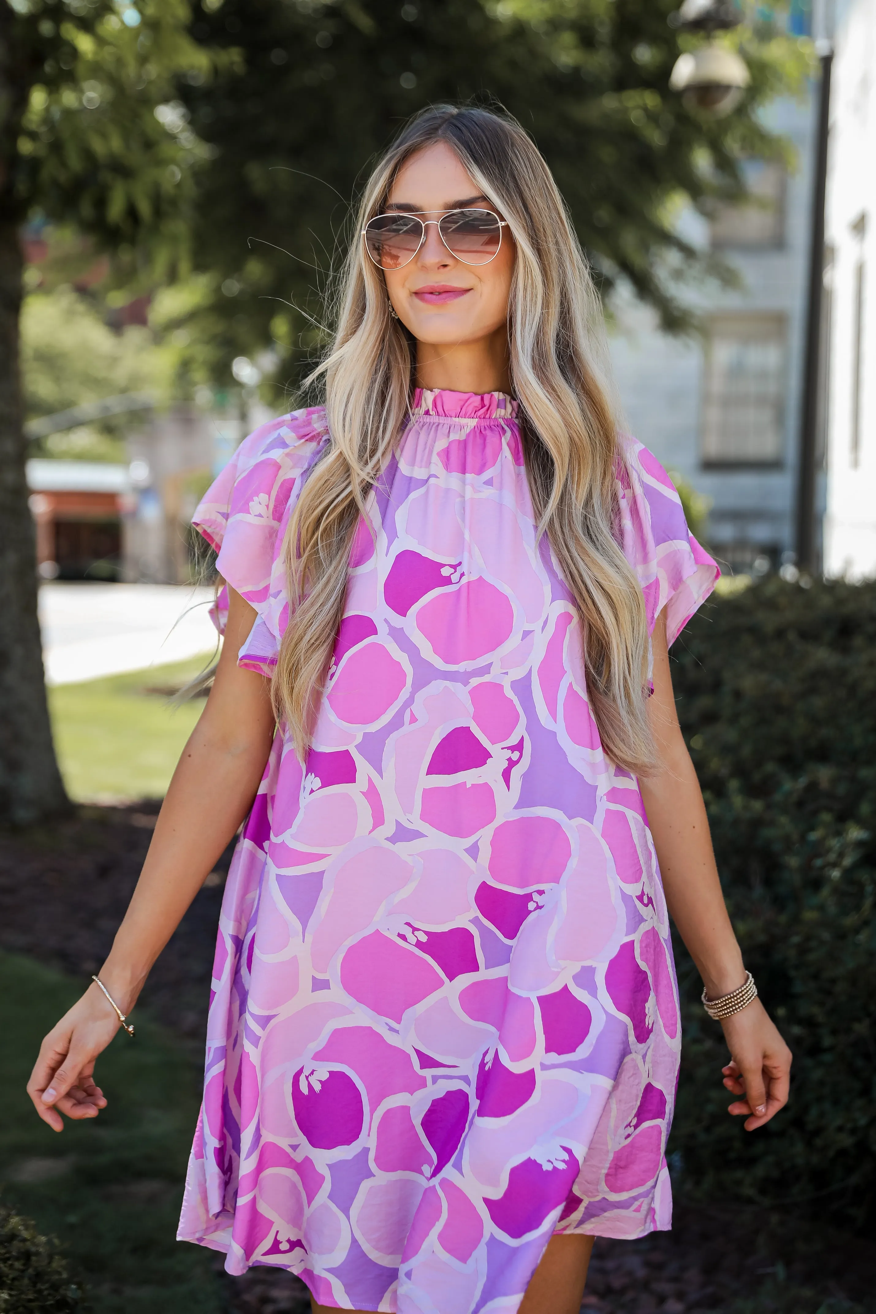 FINAL SALE - Majorly Adored Lavender Ruffle Mini Dress
