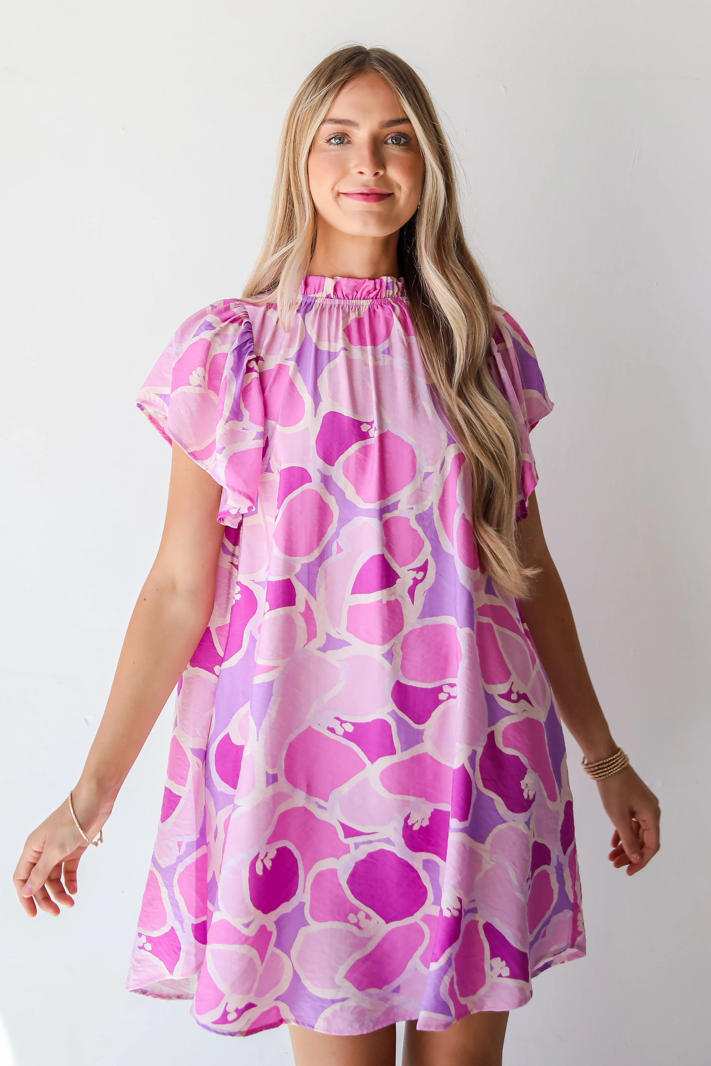 FINAL SALE - Majorly Adored Lavender Ruffle Mini Dress
