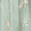 Floral Texture Semi Sheer Midi Skirt