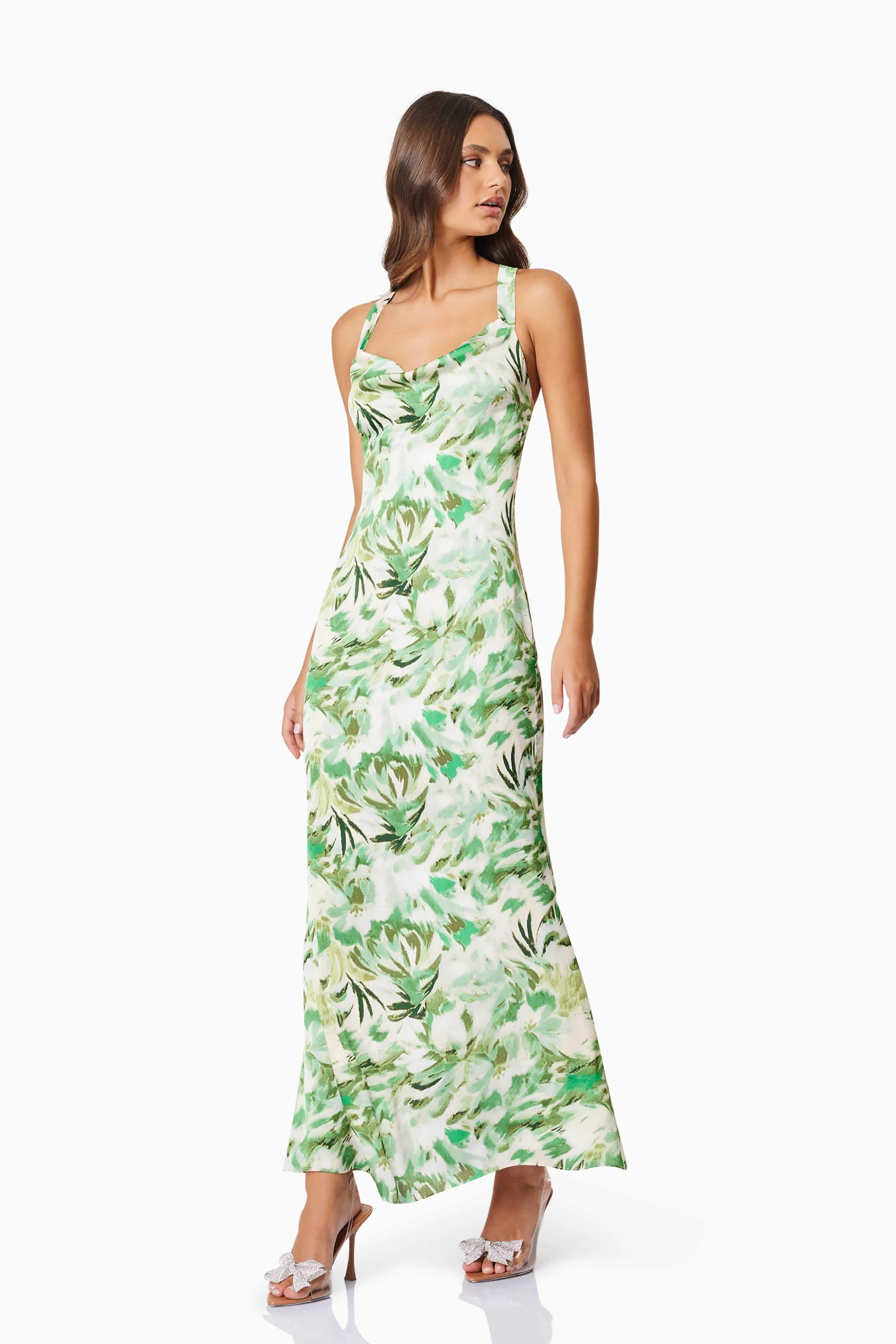 Georgia Cocktail Maxi Dress In Green