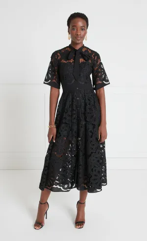 Guinevere Shirt Dress - Black