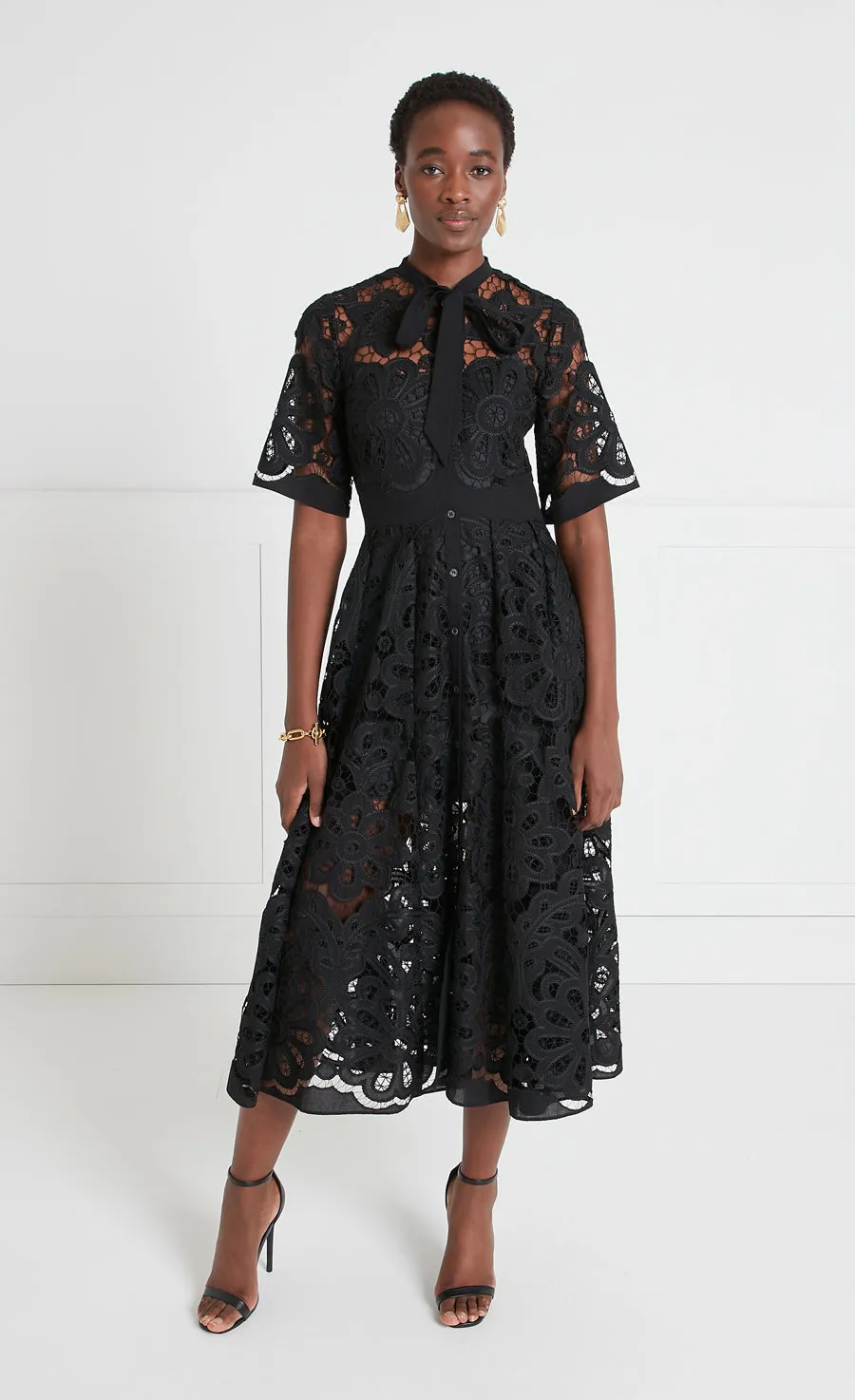 Guinevere Shirt Dress - Black