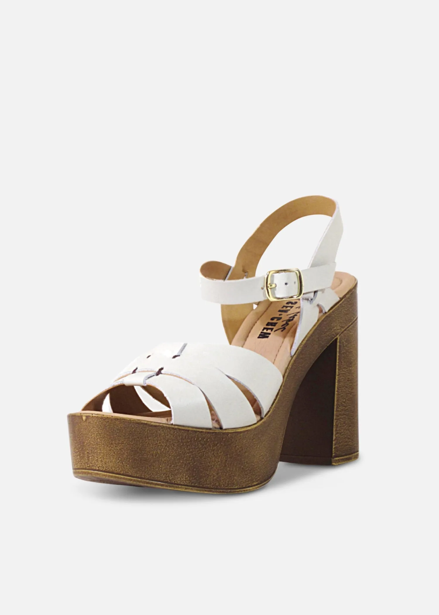 Hollie Wooden Platform Heels